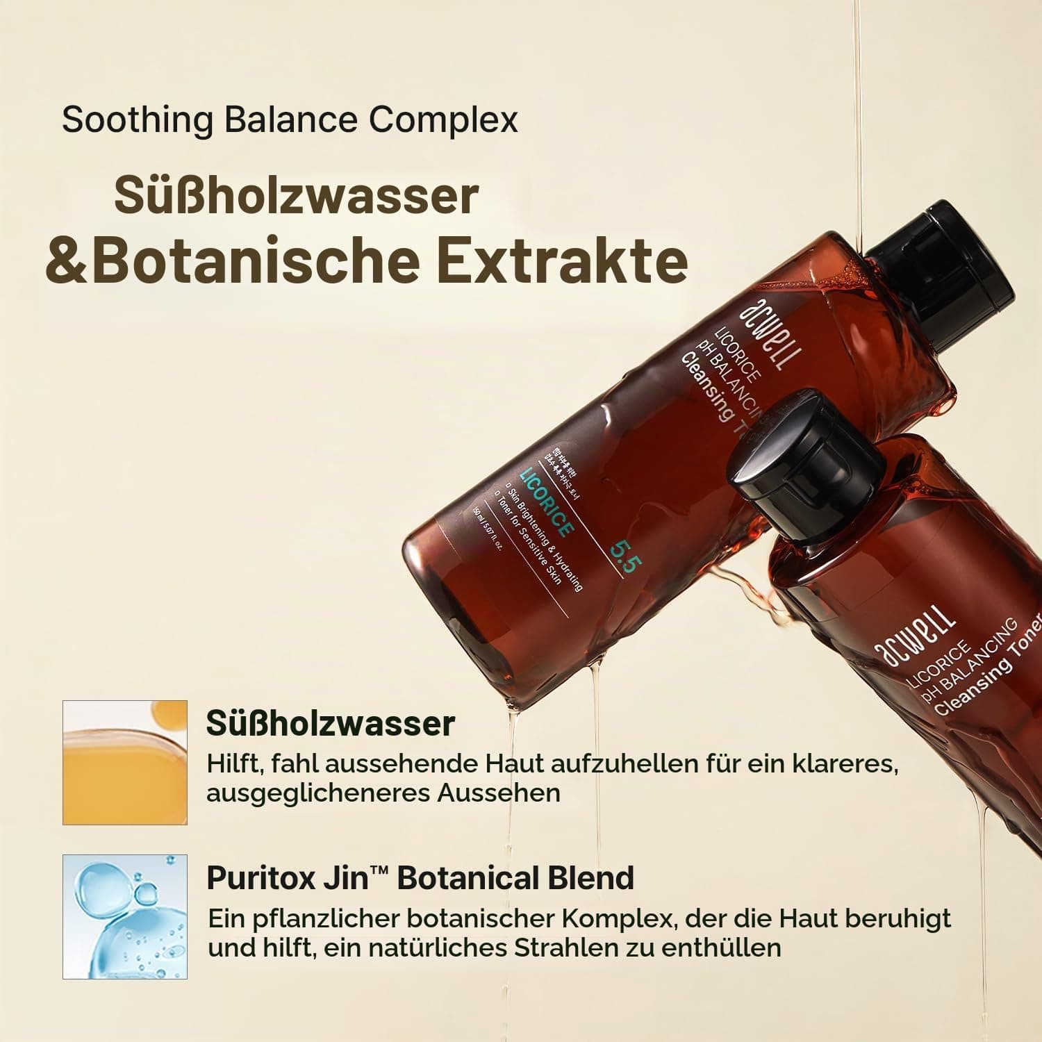 ACWELL Lakricas pH-balansējošs attīrošs toniks 150ml