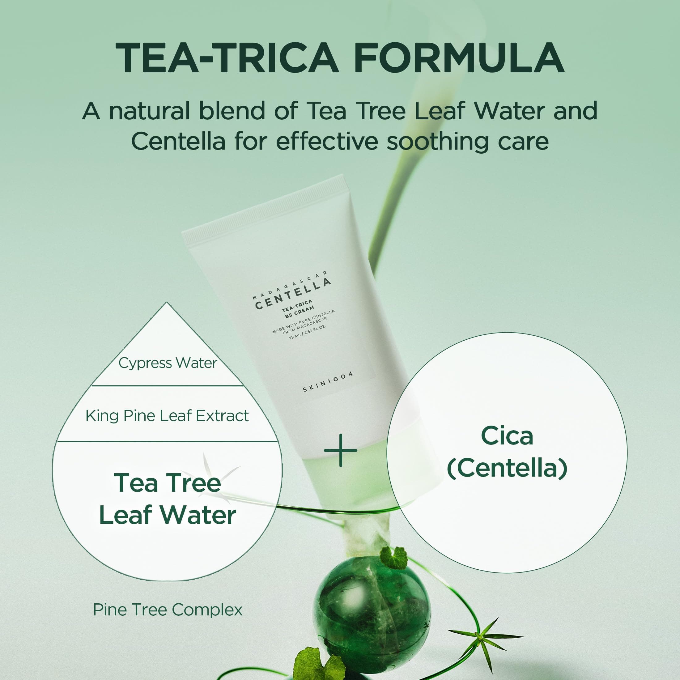 SKIN1004 Madagaskaras Centella Tea-Trica B5 krēms