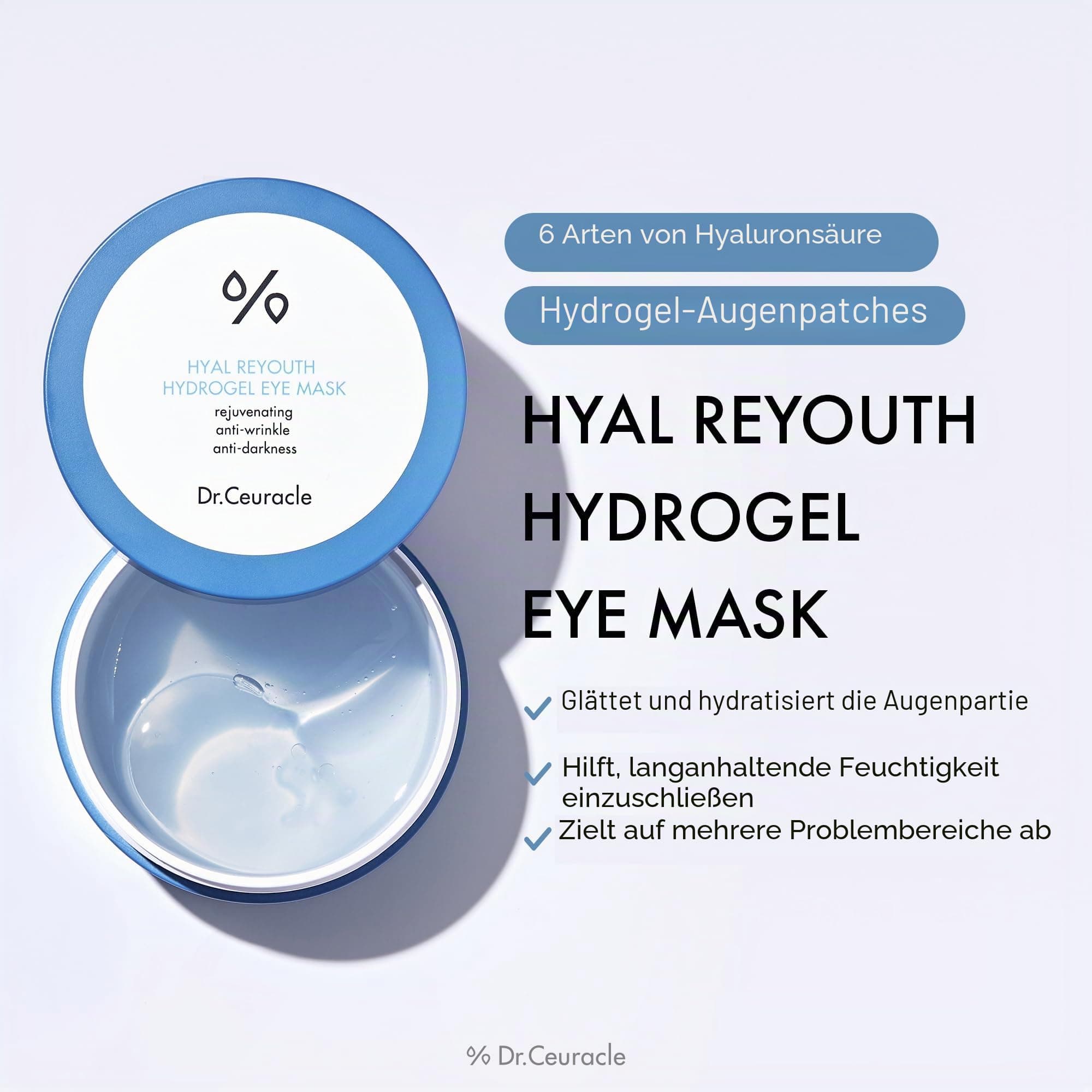 Dr.Ceuracle Hyal Reyouth Hydrogel Augenmaske Patches