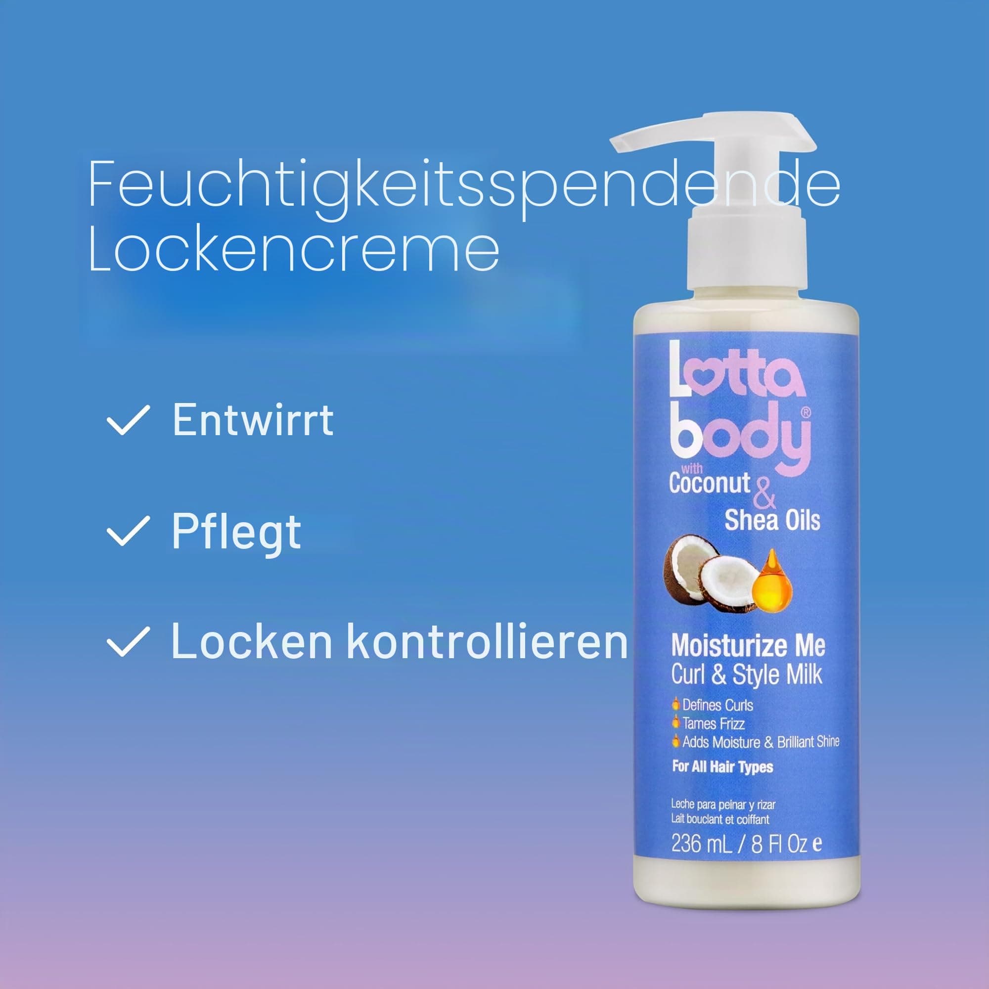 Lotta Body Coconut & Shea Oils Curl & Style Milk