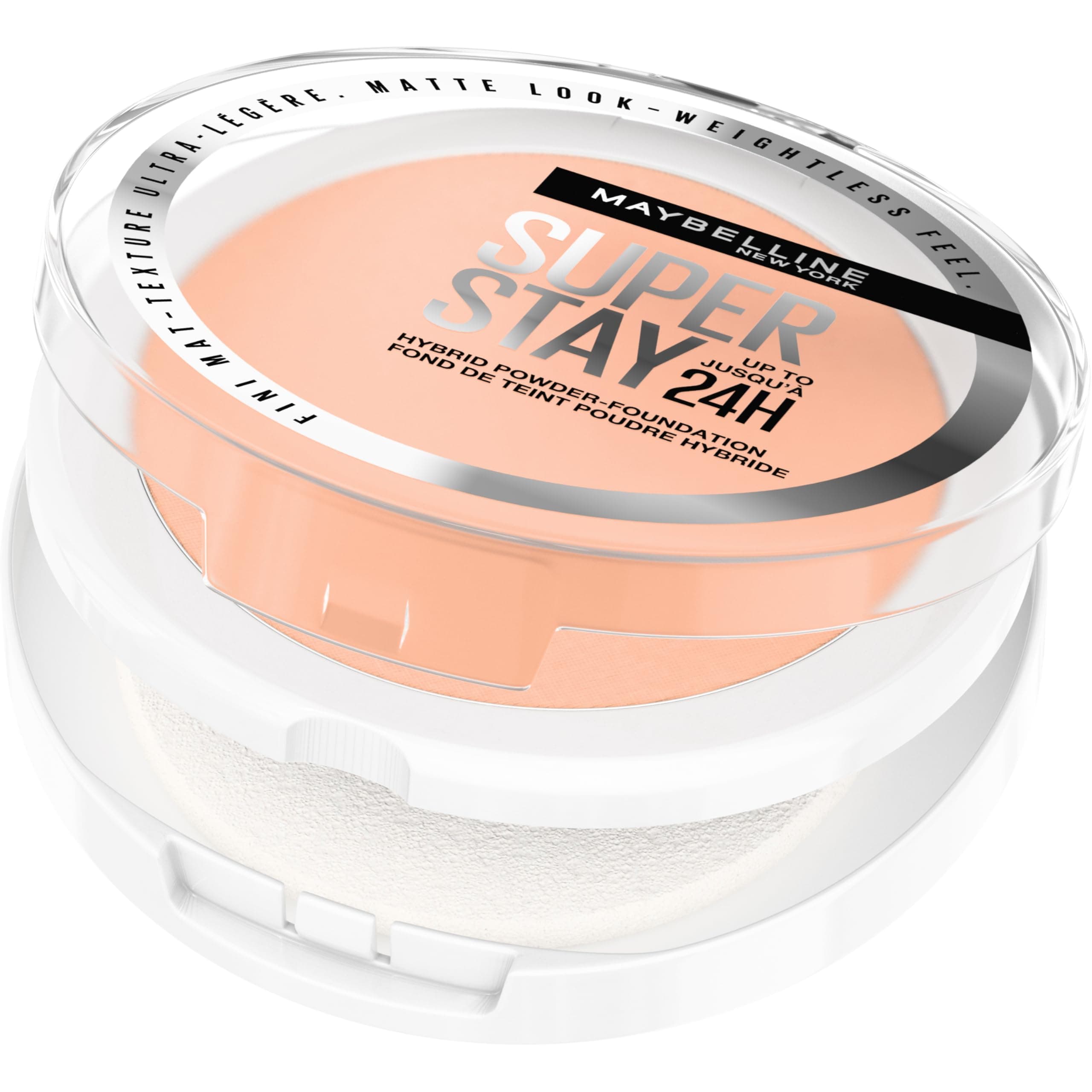 Maybelline New York 2-in-1 Puder Make-Up, Wasserfest und mattierend mit hoher Deckkraft, Super Stay Hybrid Powder Foundation, Nr. 20, 1 Stück