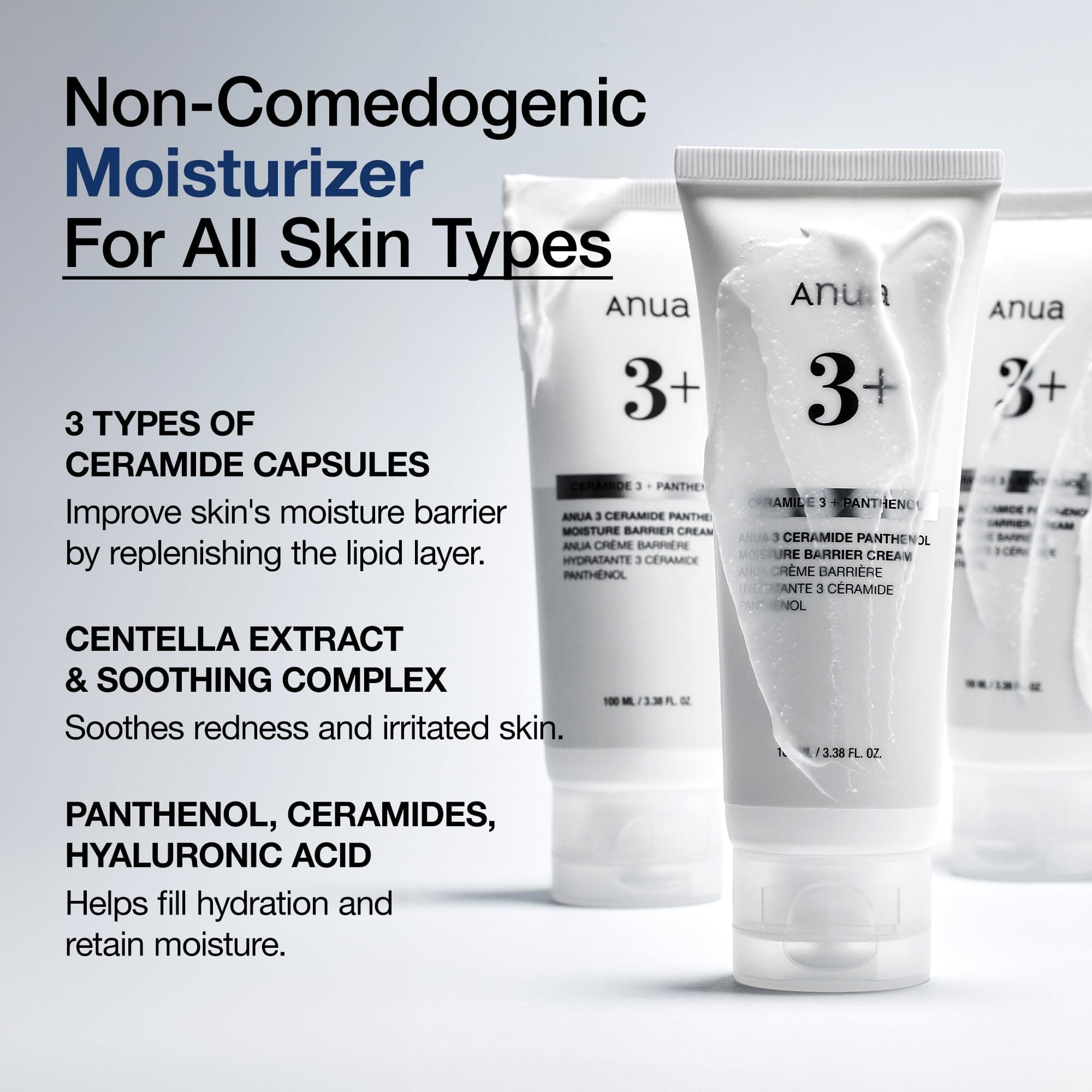 ANUA 3 CERAMIDE PANTHENOL mitrinošais barjeras krēms