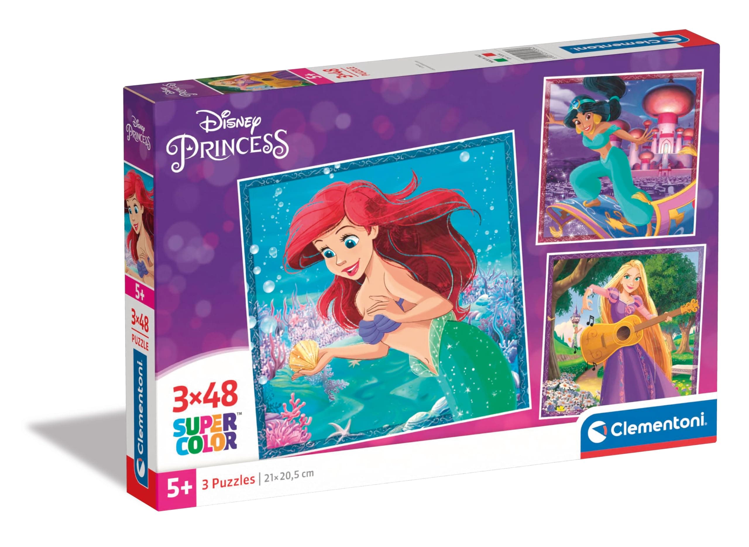 Clementoni Supercolor Disney Princesses Puzzle 3 x 48 Teile