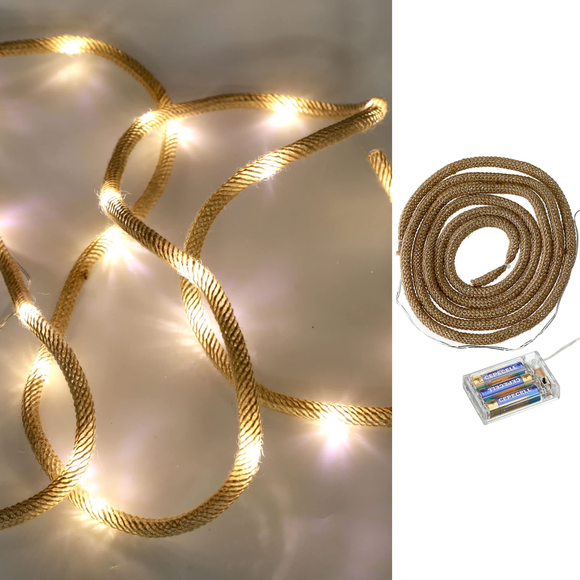 Cepewa Lichterkette Seil 20 LED