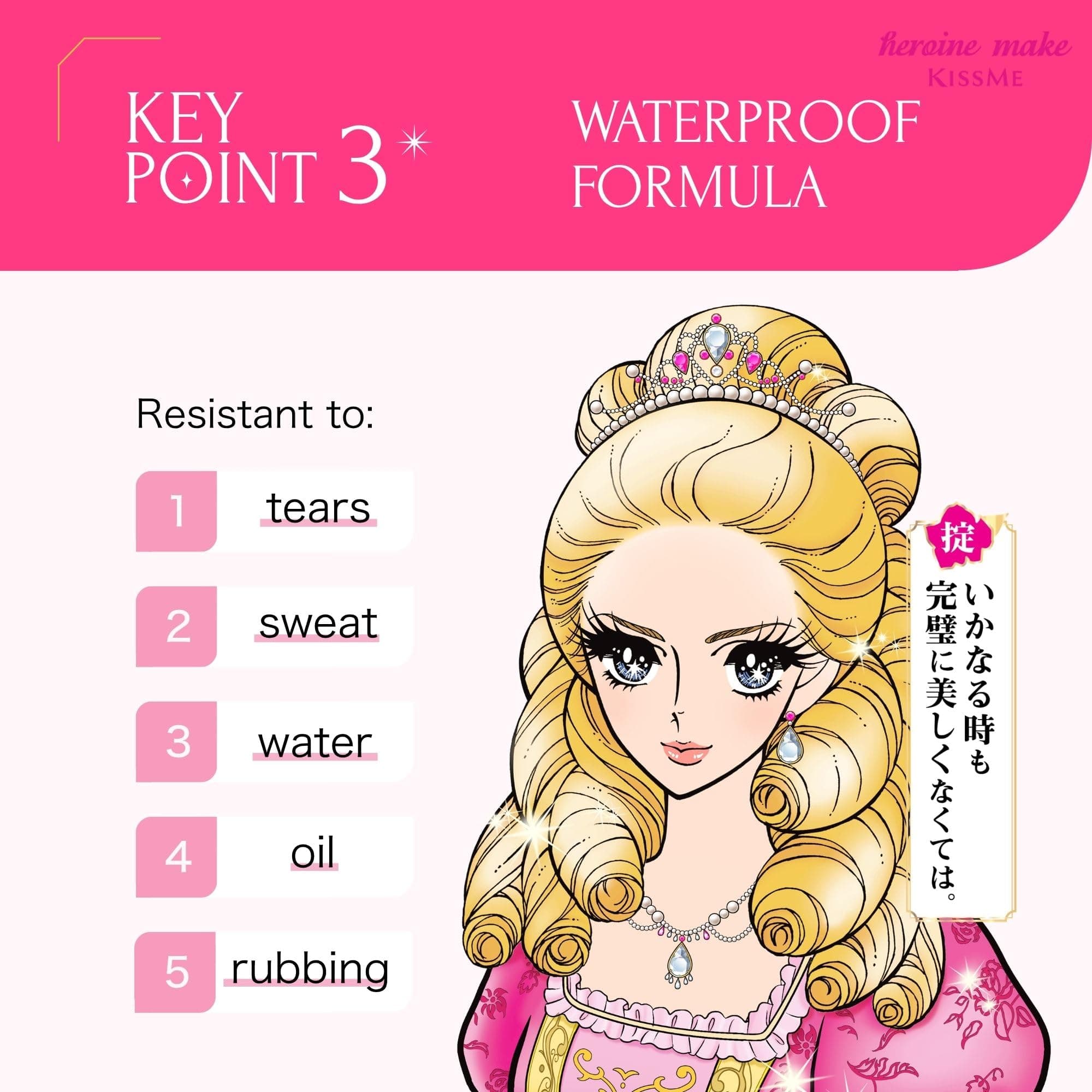 KISSME HEROINE MAKE Long UP Mascara Super Waterproof WP 01 Black