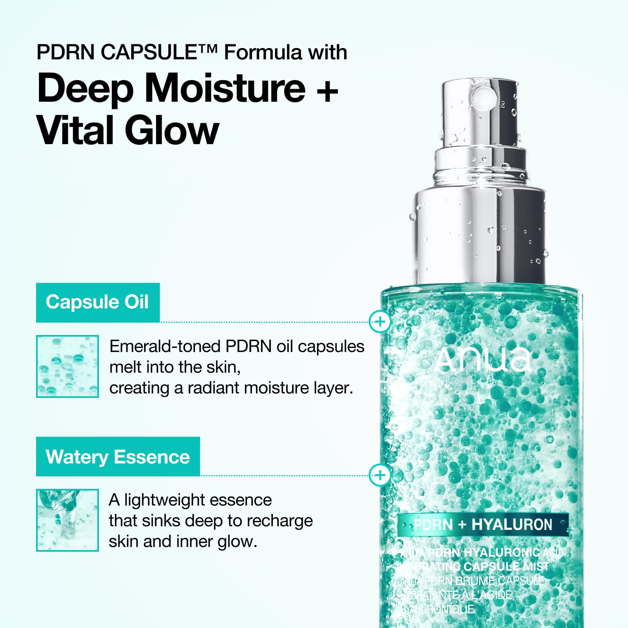 ANUA PDRN Collagen Glow Facial Serum Spray, 100ml