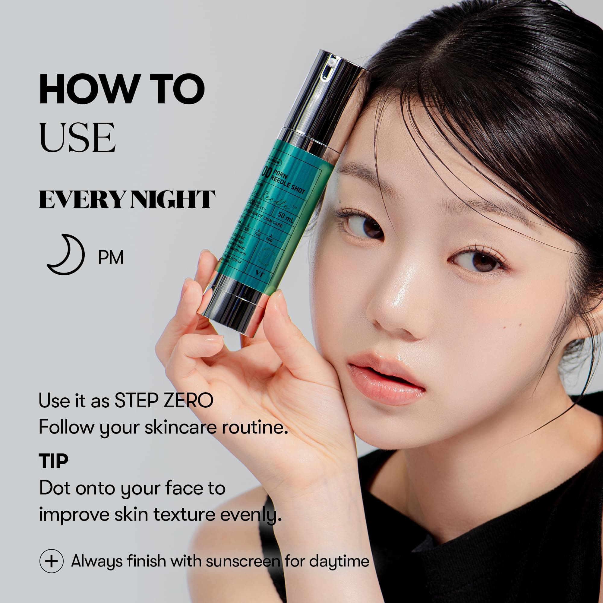 VT COSMETICS PDRN Reedle Shot 100, Spicule Microneedling Serum, Vegan PDRN, Centella Asiatica, Hyaluronic Acid, Exfoliating & Plumping for Glass Skin, Korean Liquid Skin Booster 1.69 Fl Oz (50ml)