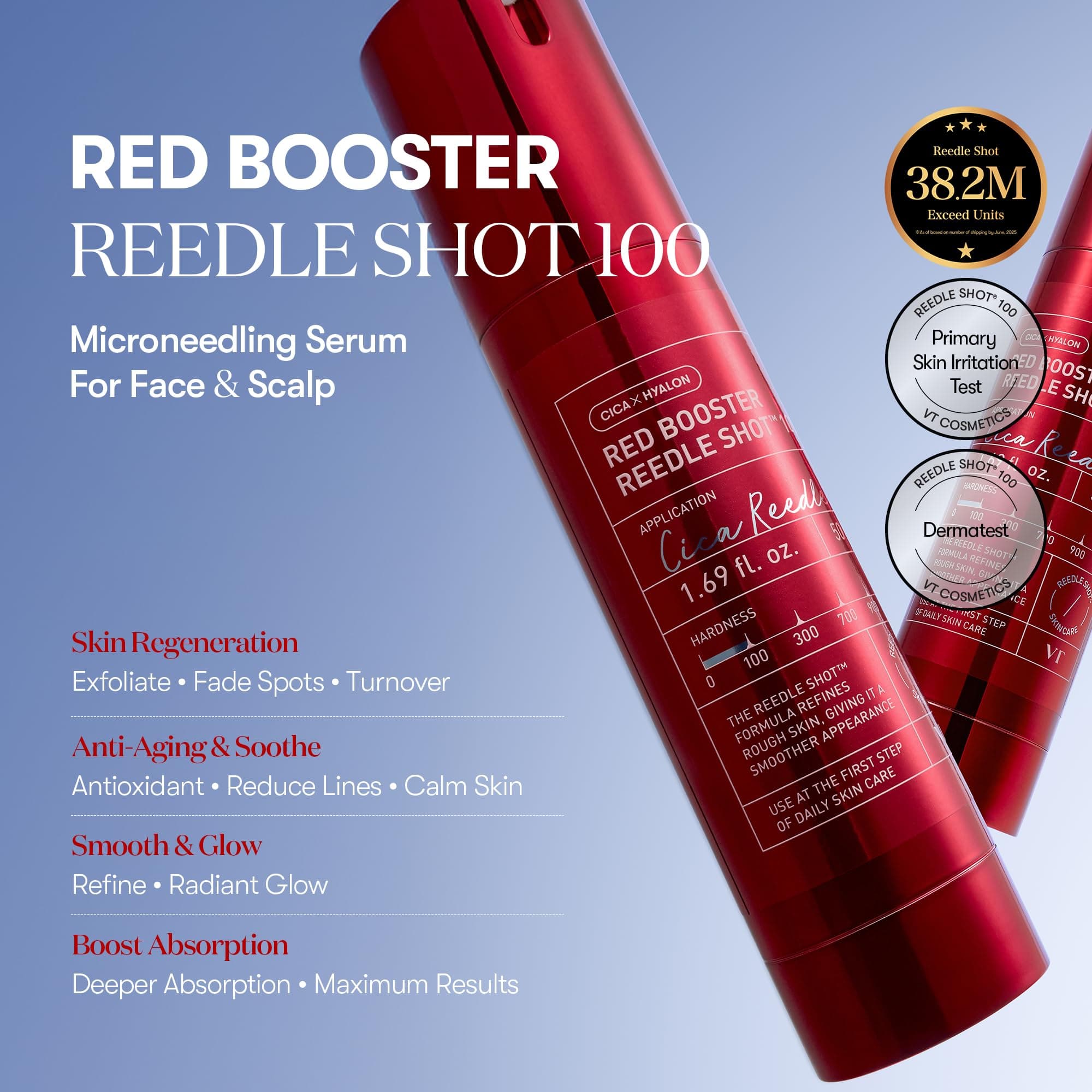 VT COSMETICS Red Booster Reedle Shot 100 Mikronadels-serums