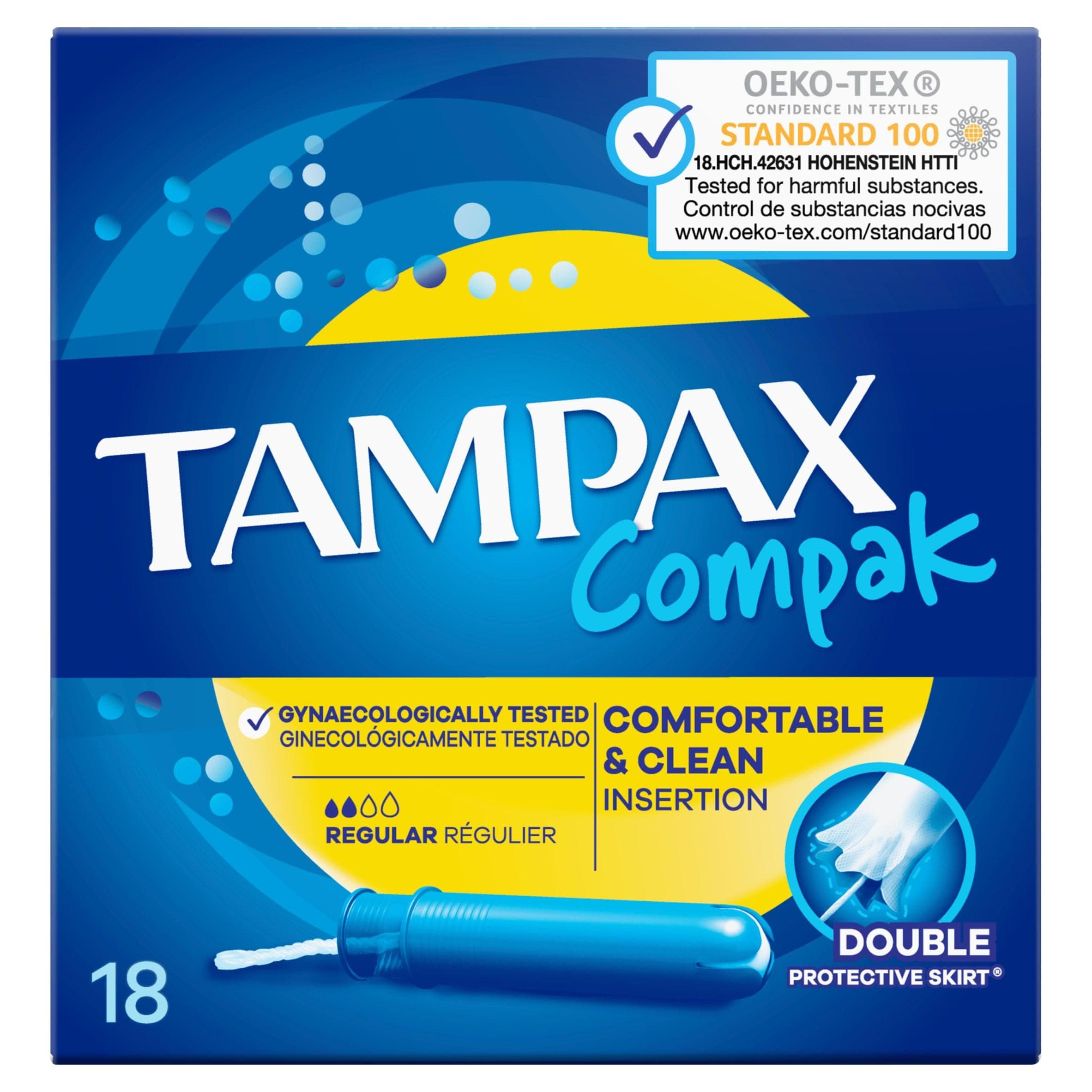 Tampax Compak Regular Tampons Applikator 18X