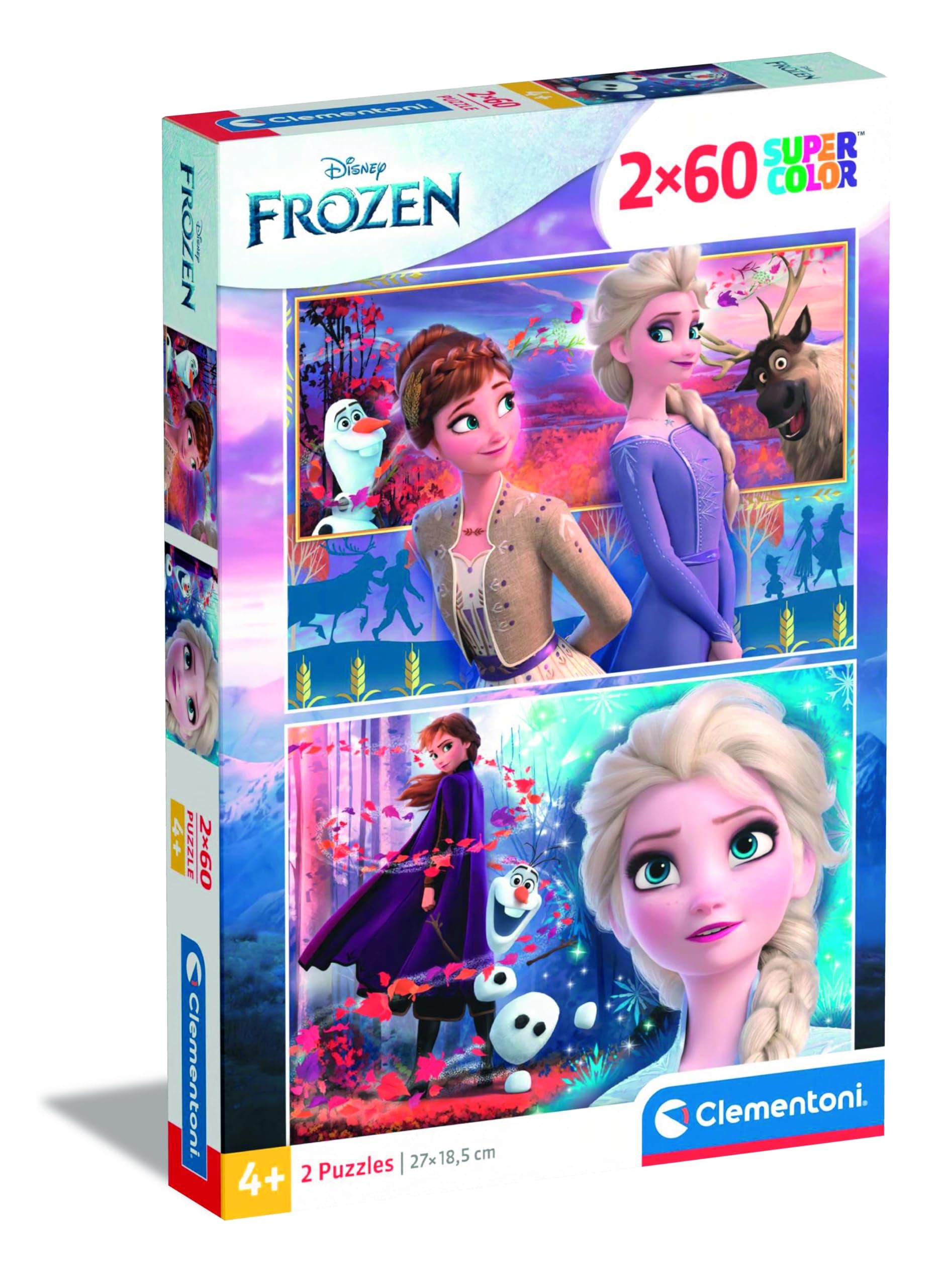 Clementoni 21609 Supercolor Frozen 2 – Puzle 2 x 60 Daļas