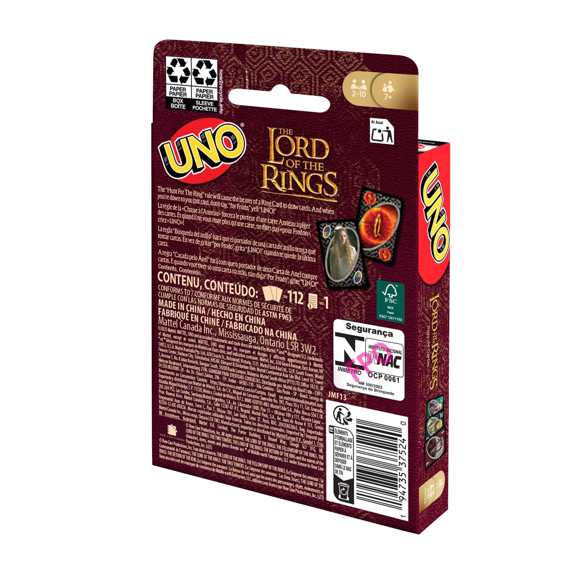 Mattel Games UNO Gredzenu Pavēlnieks
