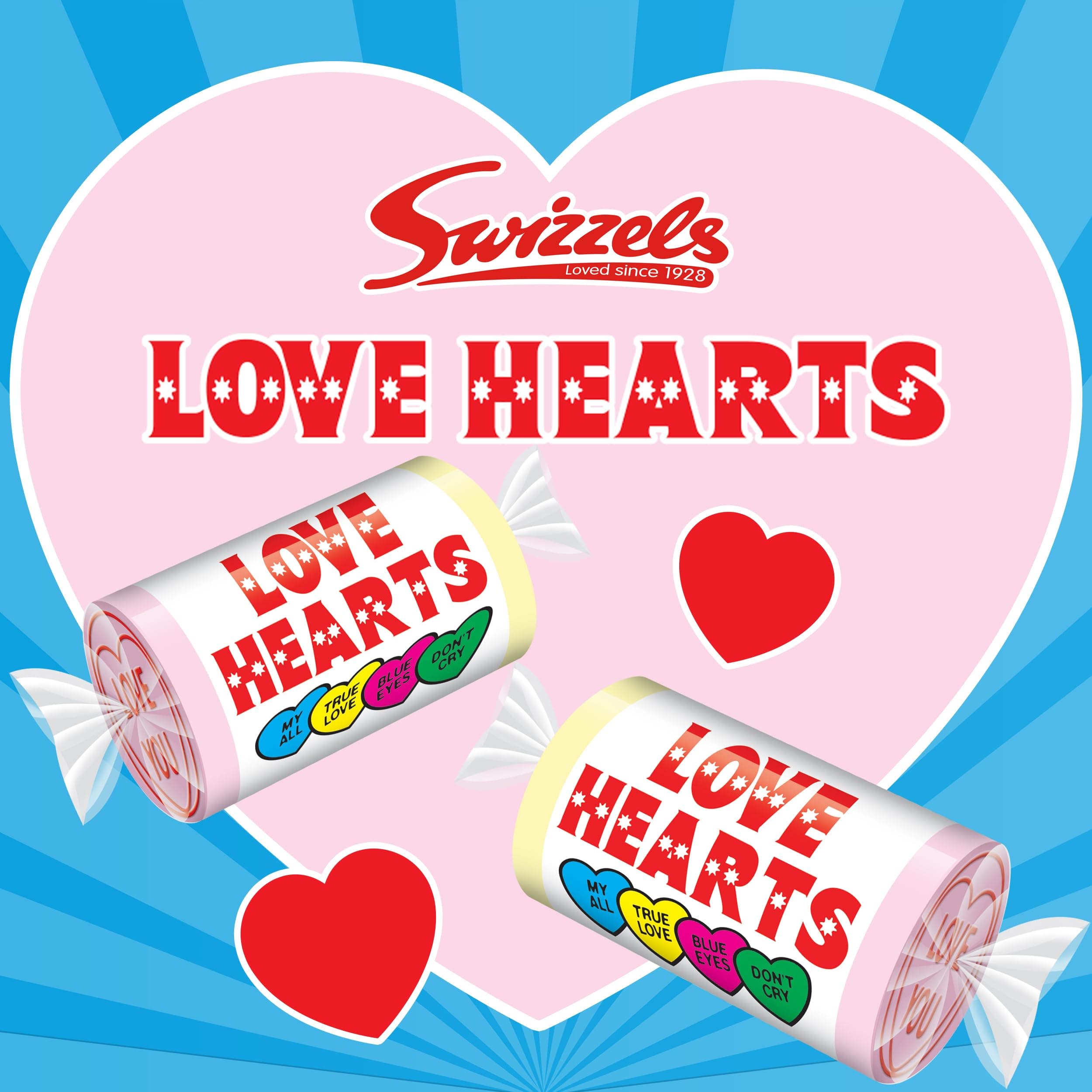 Swizzels Originell Love Hearts - Konfektes 127G