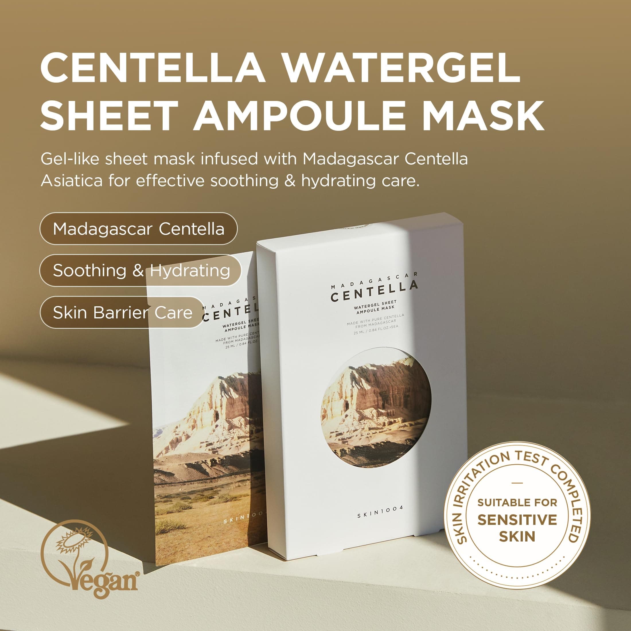 SKIN1004 Madagascar Centella Watergel Mask lapa maska (5 gab.)