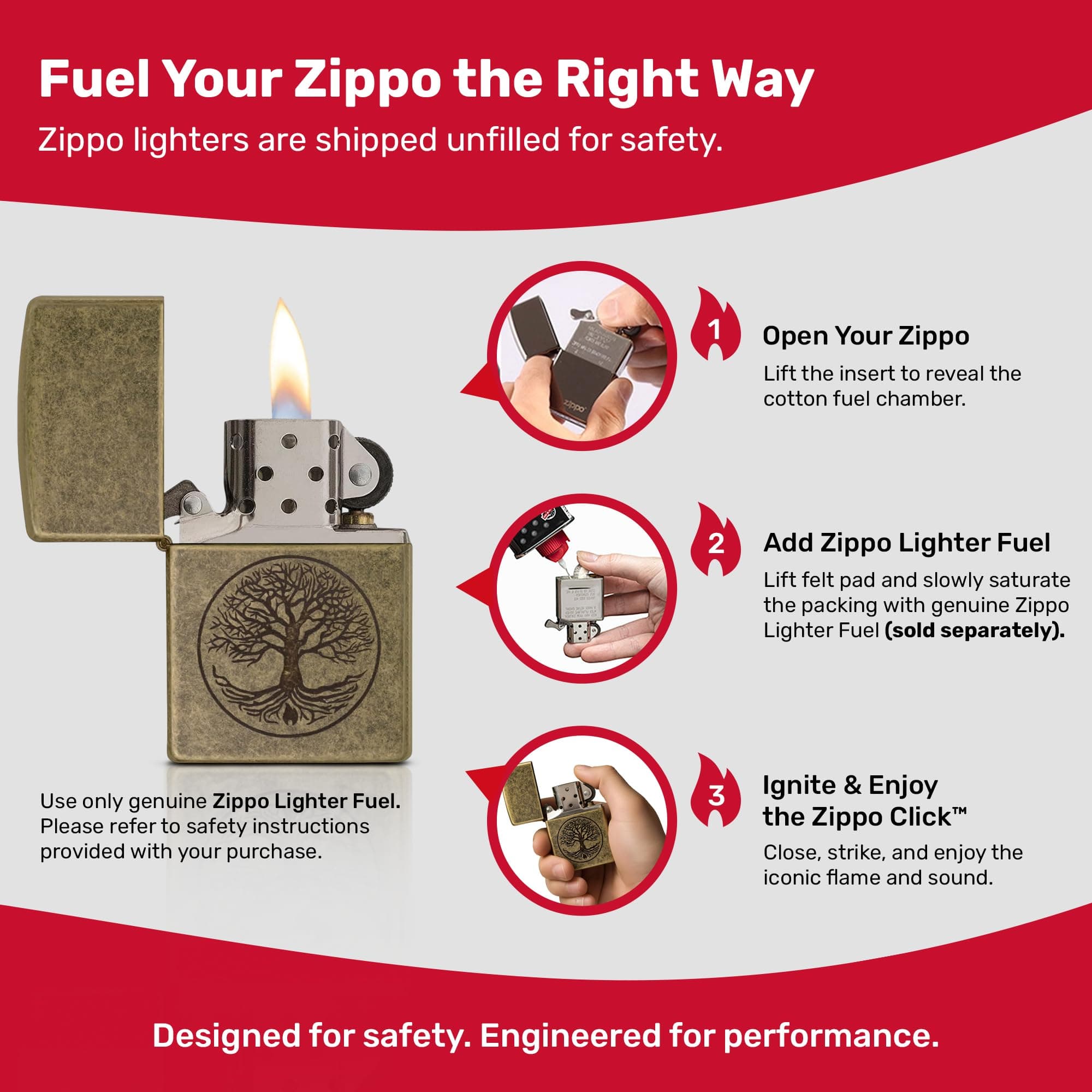 Zippo "Tree of Life" vēj//dūmu izturīgs šķiltavu
