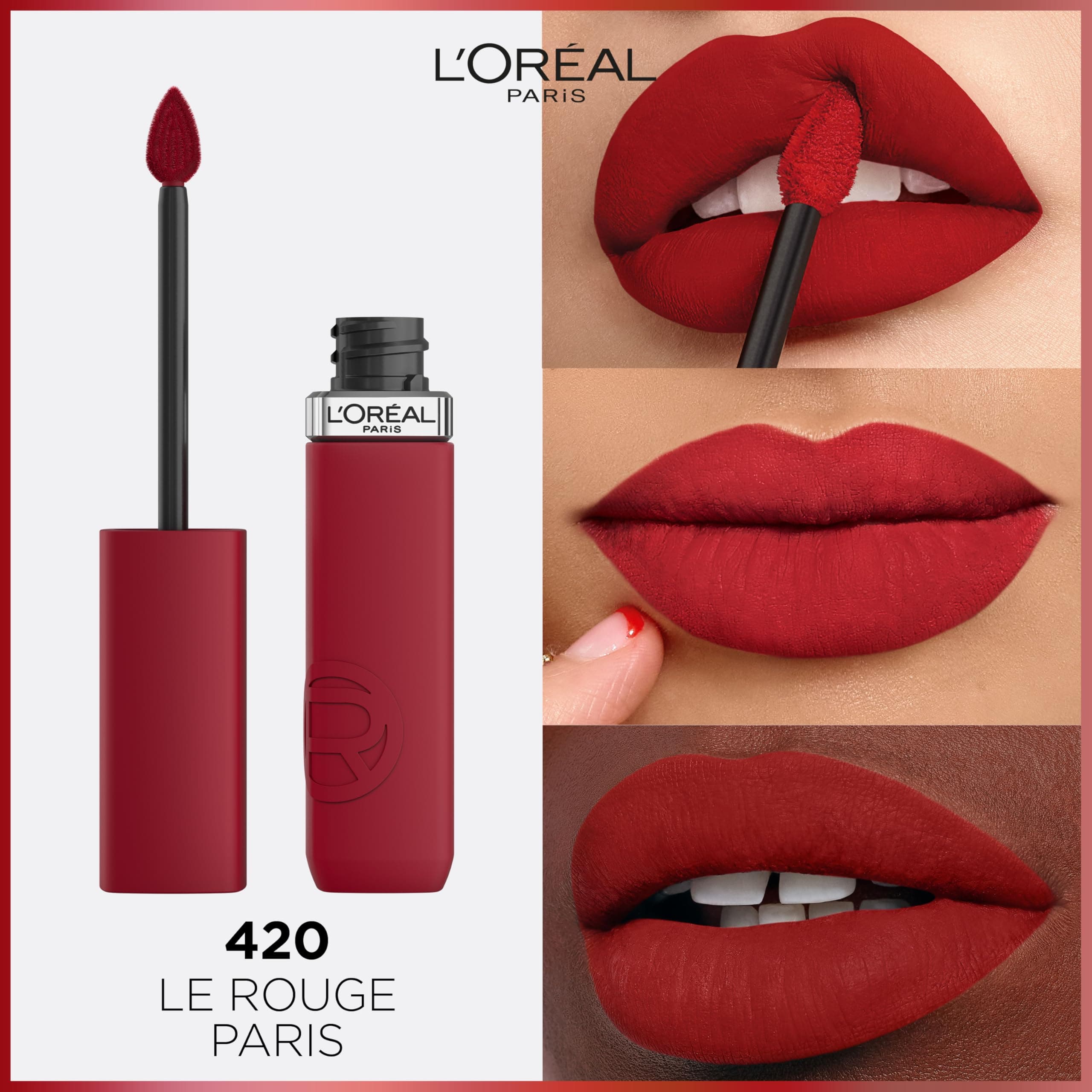 L'Oréal Paris Infaillible Matte Resistance lūpu krāsa, Nr. 420 Le Rouge Paris