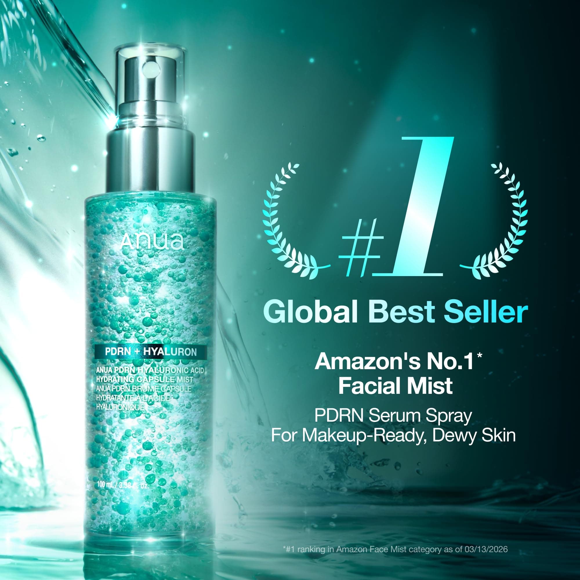 ANUA PDRN Collagen Glow Facial Serum Spray, 100ml