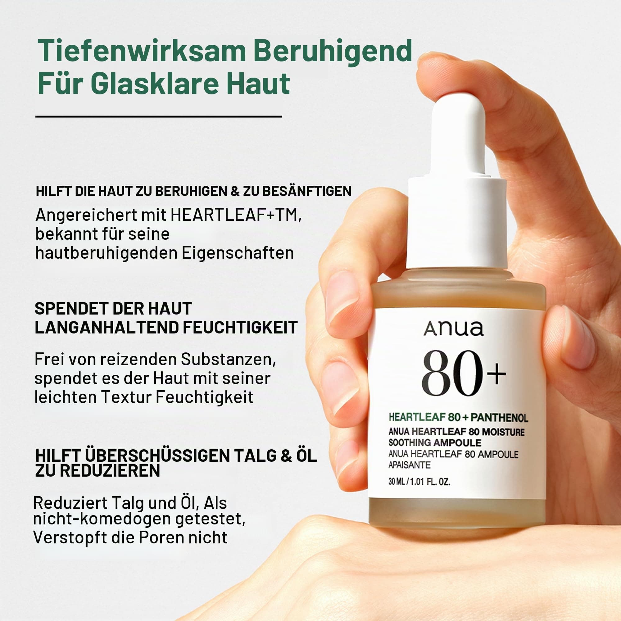 ANUA Heartleaf 80% Moisture Soothing Ampoule (30 ml)