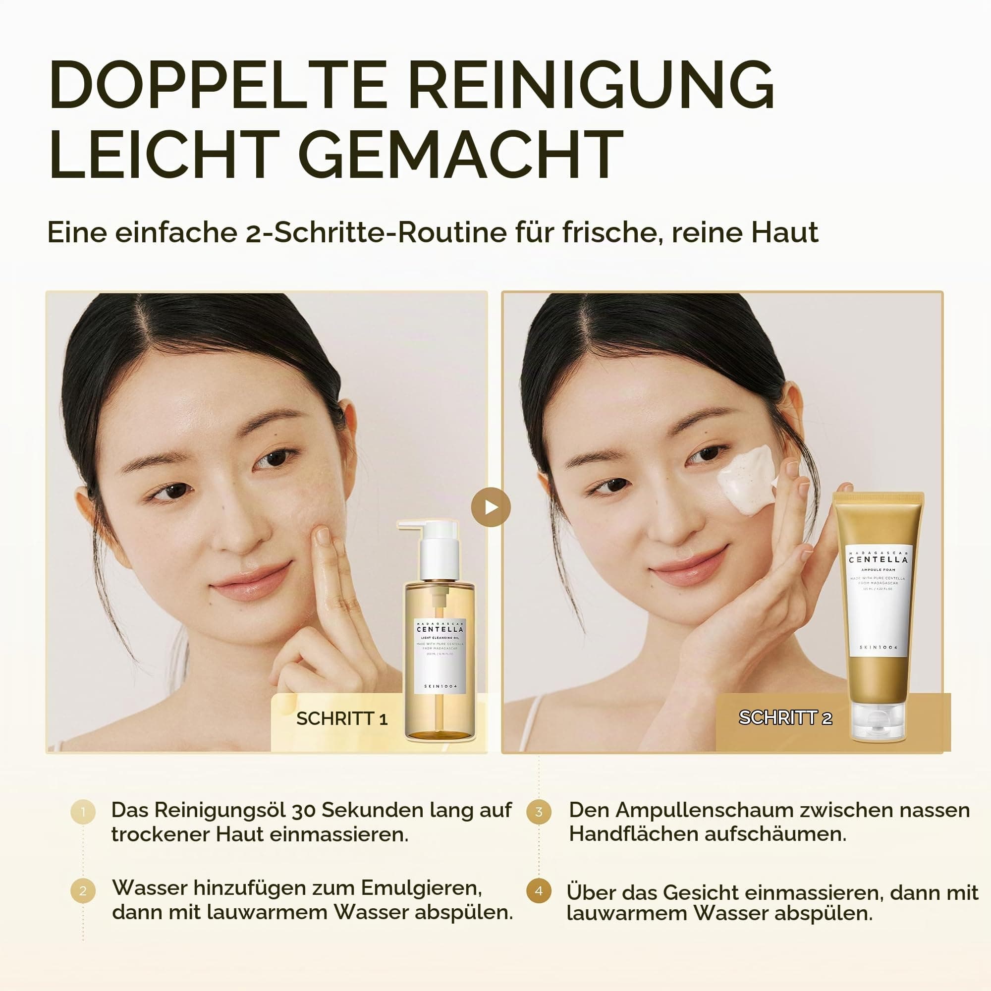 SKIN1004 Centella Double Cleansing Duo - Attīrošs līdzekļu komplekts