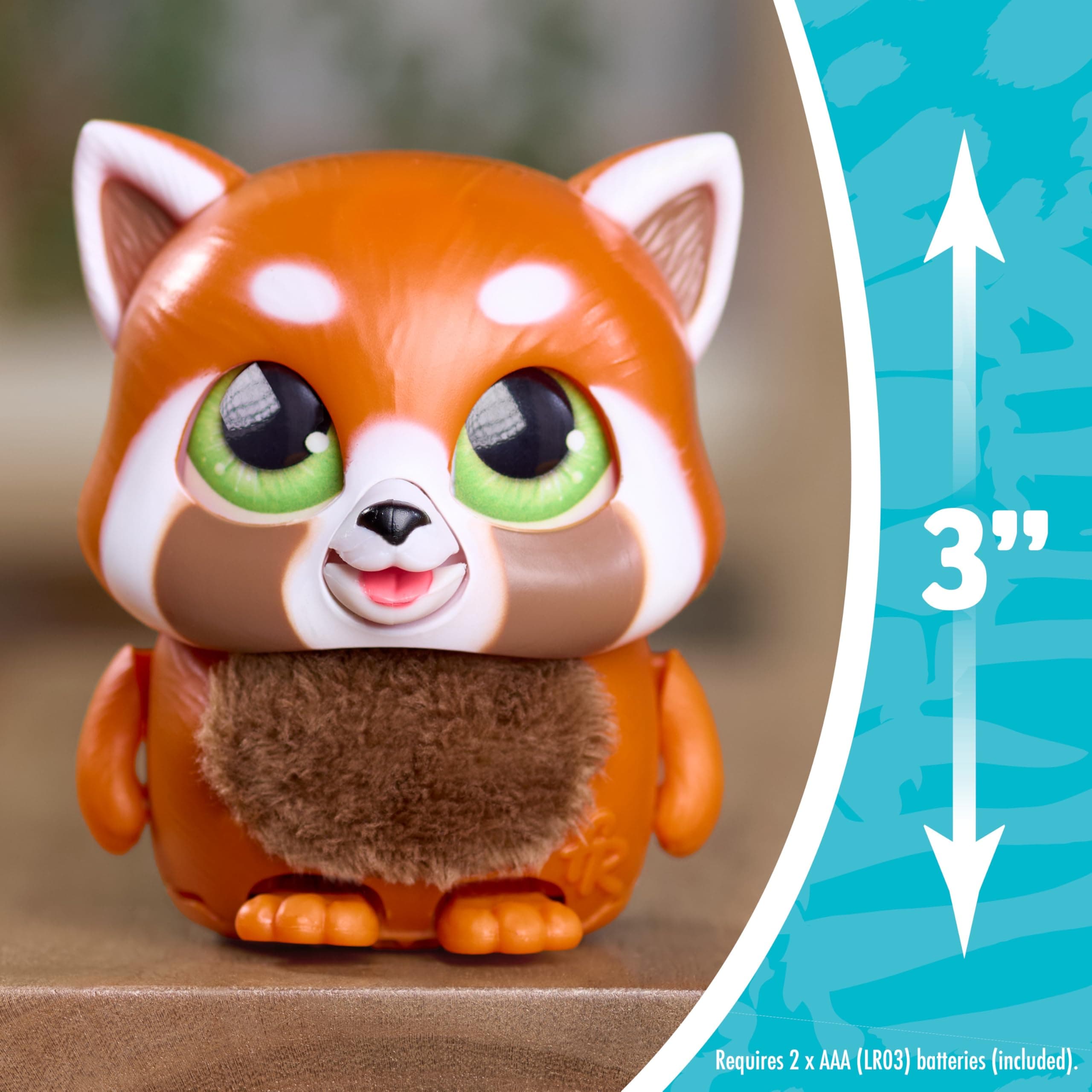Just Play furReal Handfuls – Shy, interaktīvais sarkanais panda