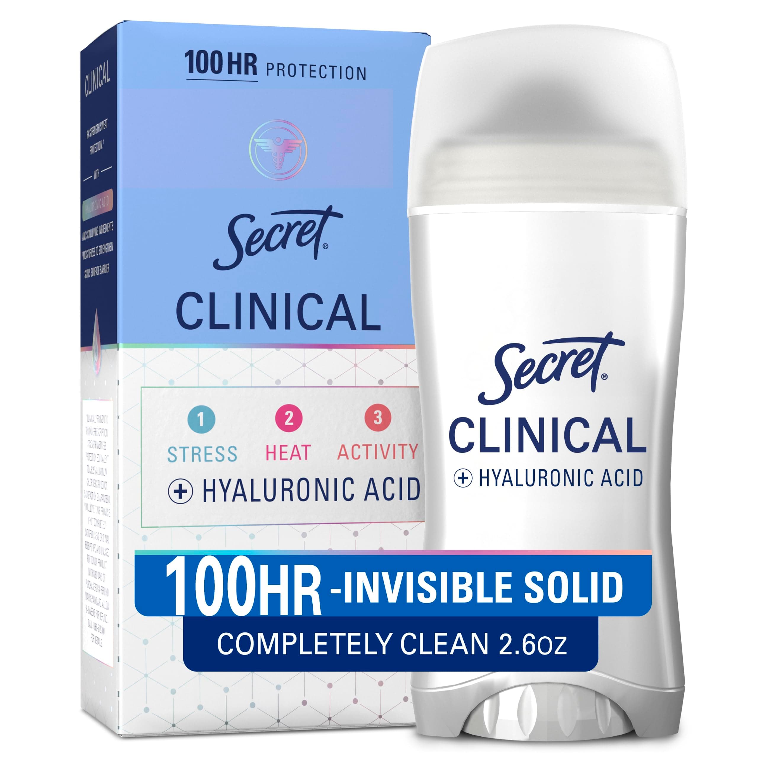 Secret Clinical Strength Pret-sviedru līdzeklis sievietēm, pilnīgi tīrs, 2,6 Oz.