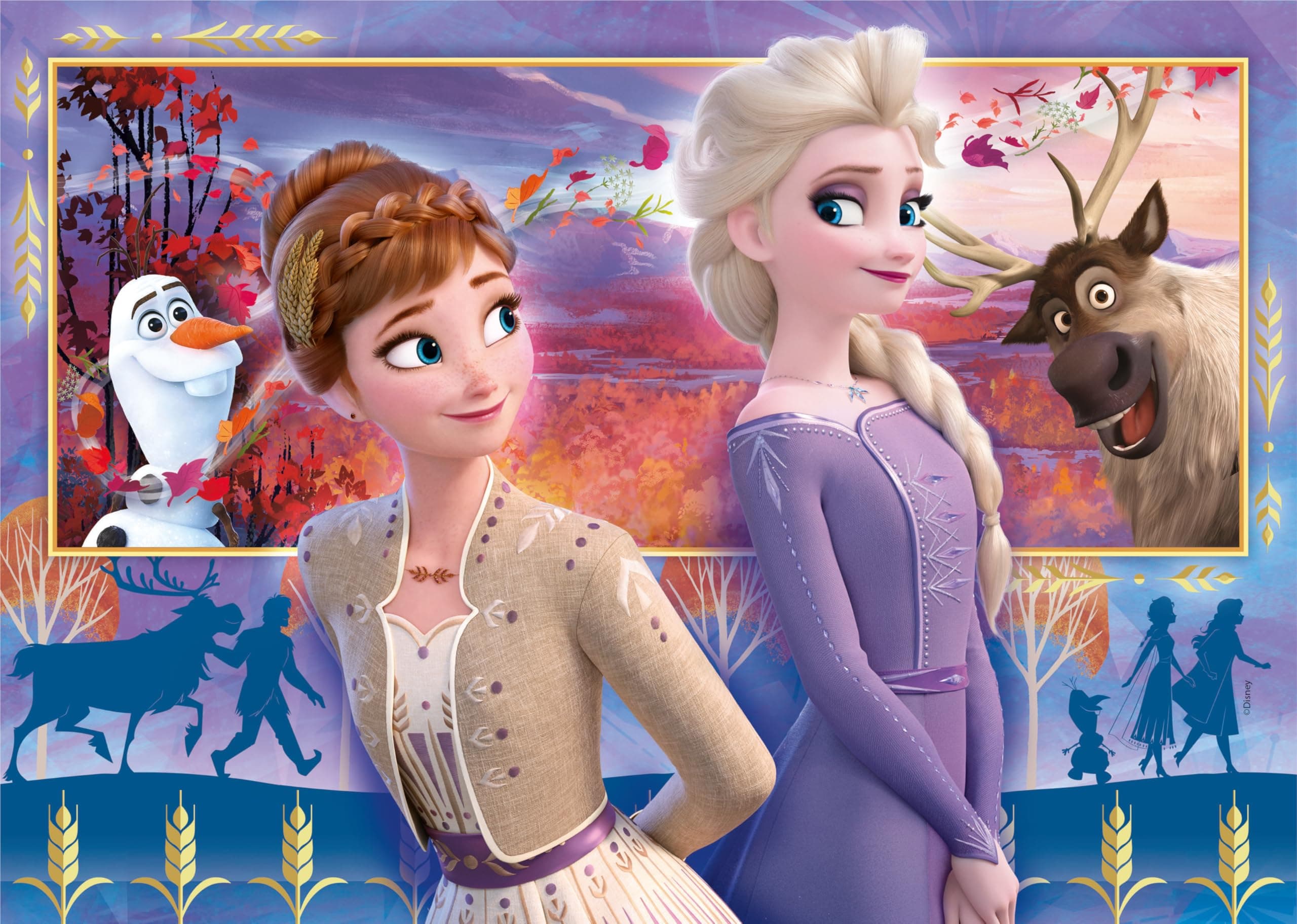 Clementoni 21609 Supercolor Frozen 2 – Puzle 2 x 60 Daļas