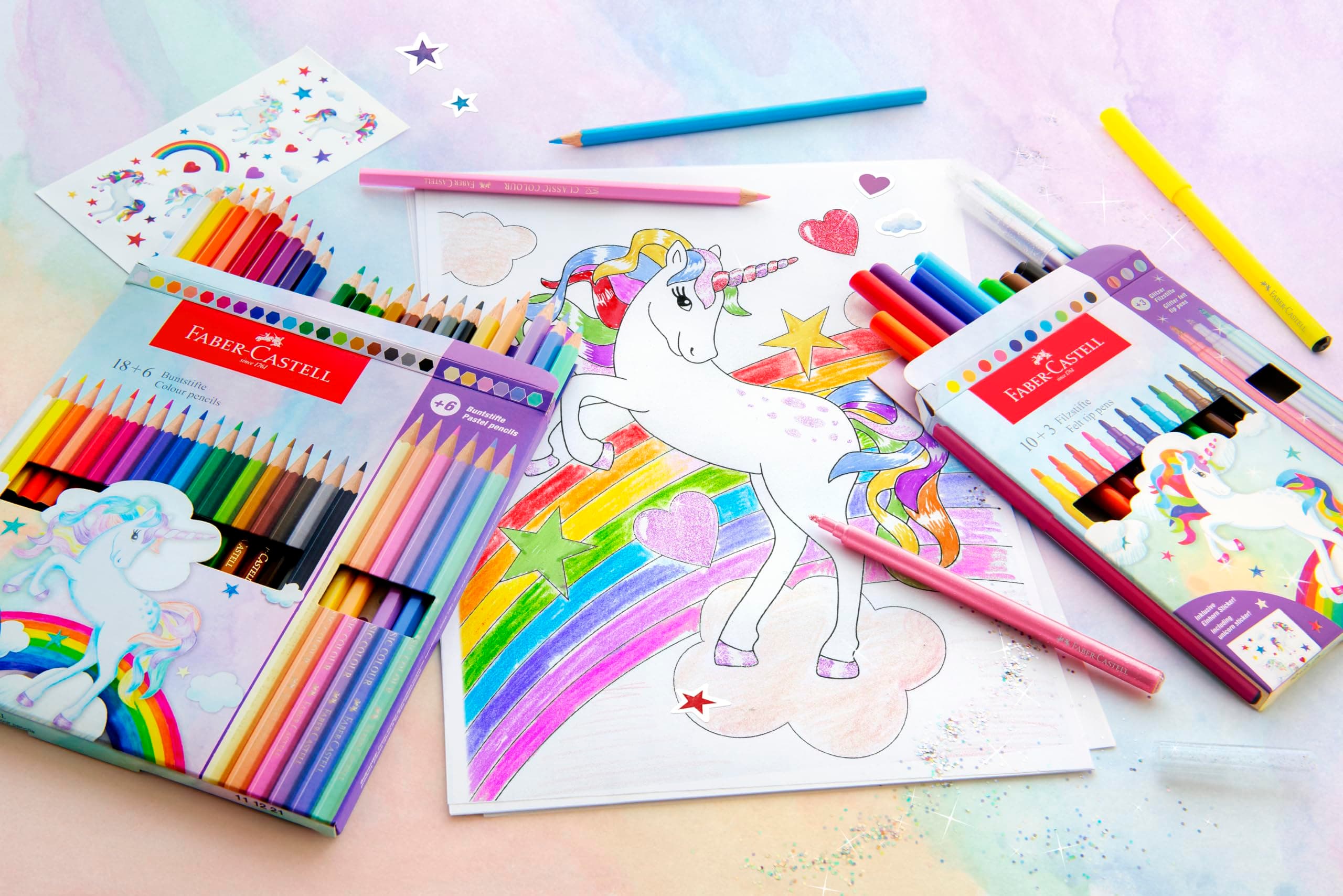 FABER-CASTELL - Krāsu zīmuļu komplekts "Vienradzis"