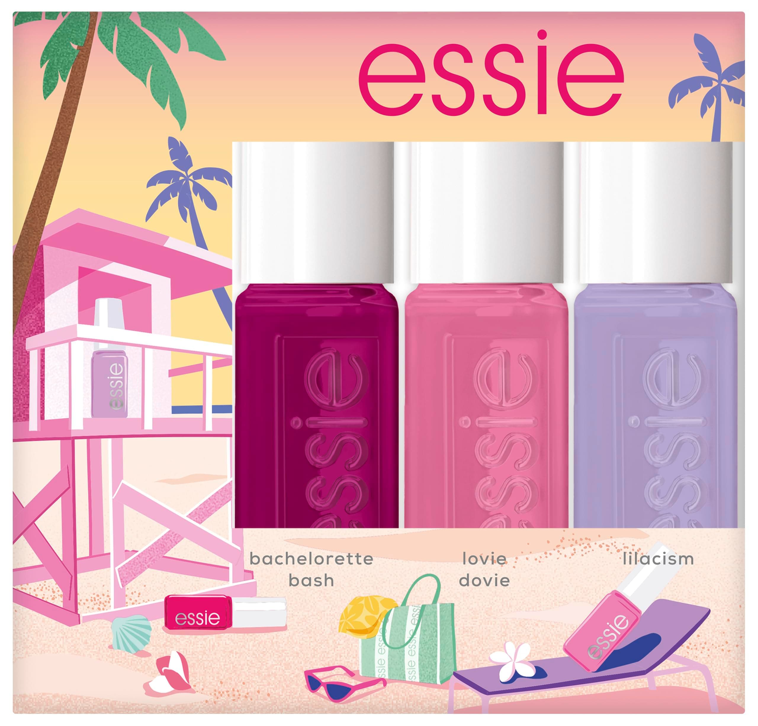 Essie Mini Trio Kit Nr. 30 Bachelorette Bash, Nr. 20 Lovie Dovie, Lilacism