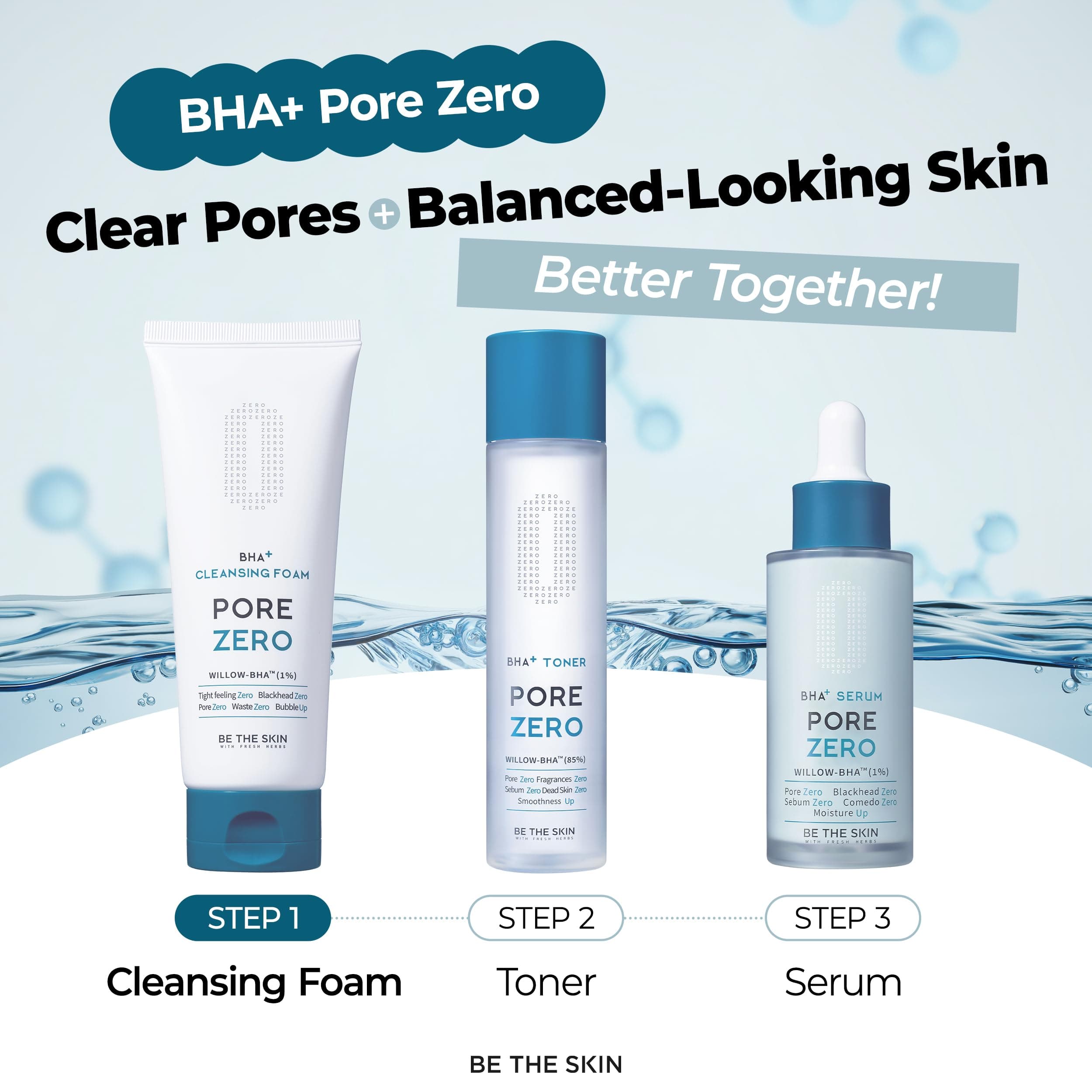 BE THE SKIN BHA+ Pore Zero Reinigungsschaum