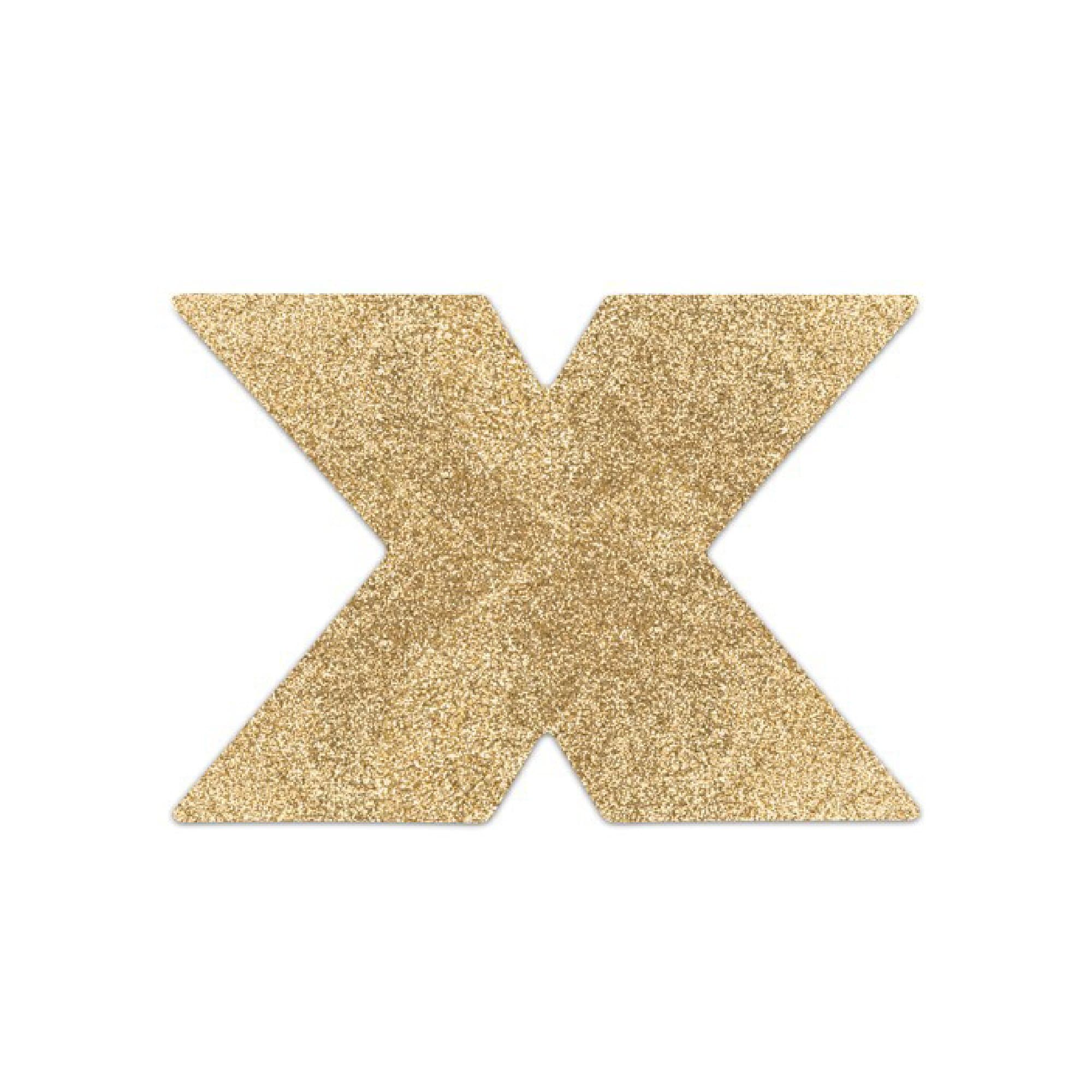 Bijoux Indiscrets Flash Cross - zelta krūšu rotas