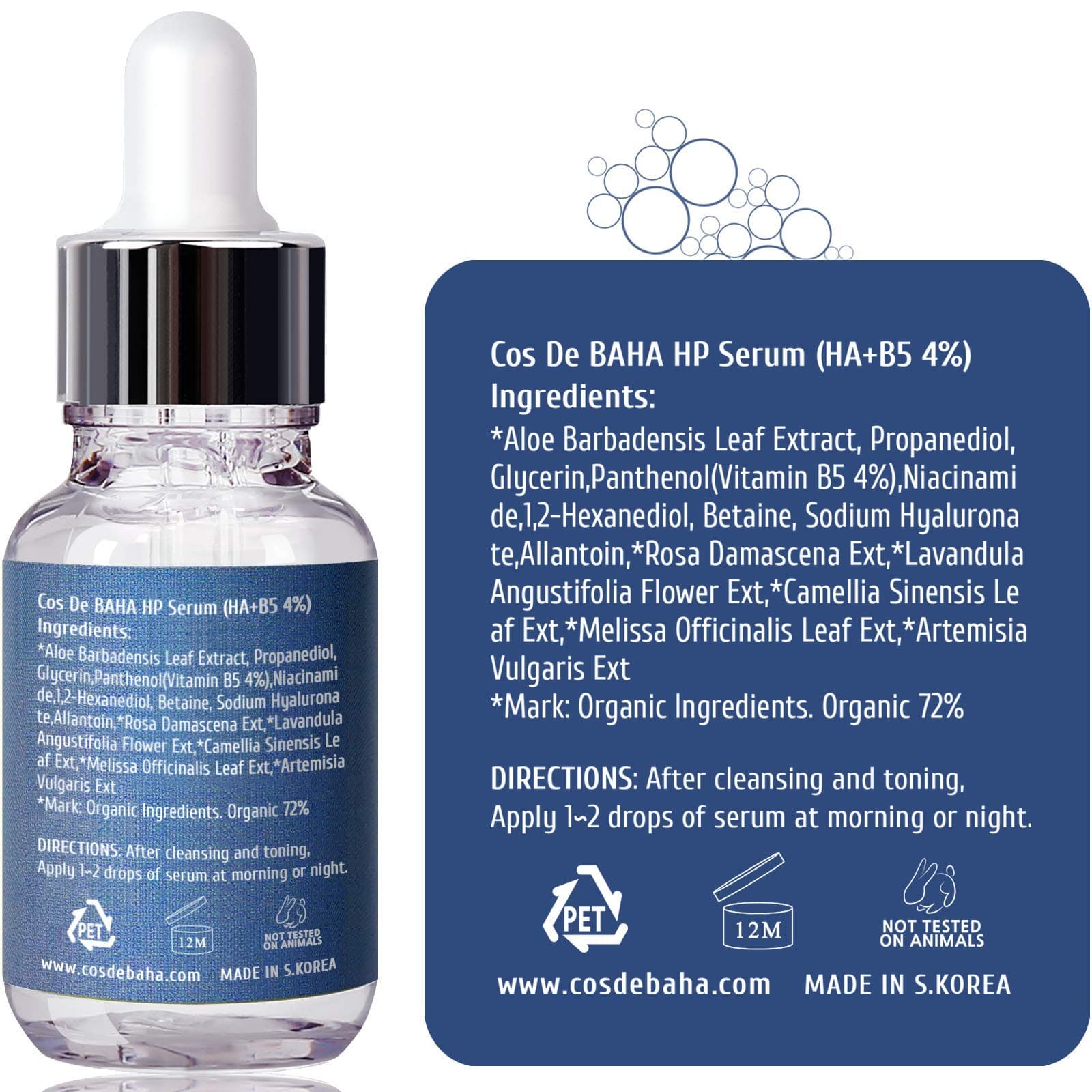 Cos De BAHA Vitamin B5 4% + Hyaluron Serum 30ml