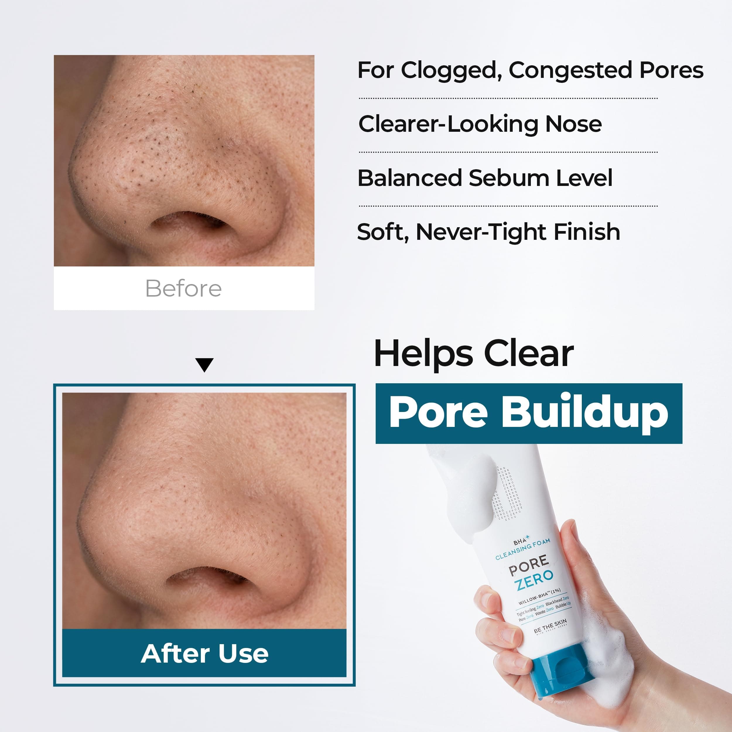 BE THE SKIN BHA+ Pore Zero Reinigungsschaum