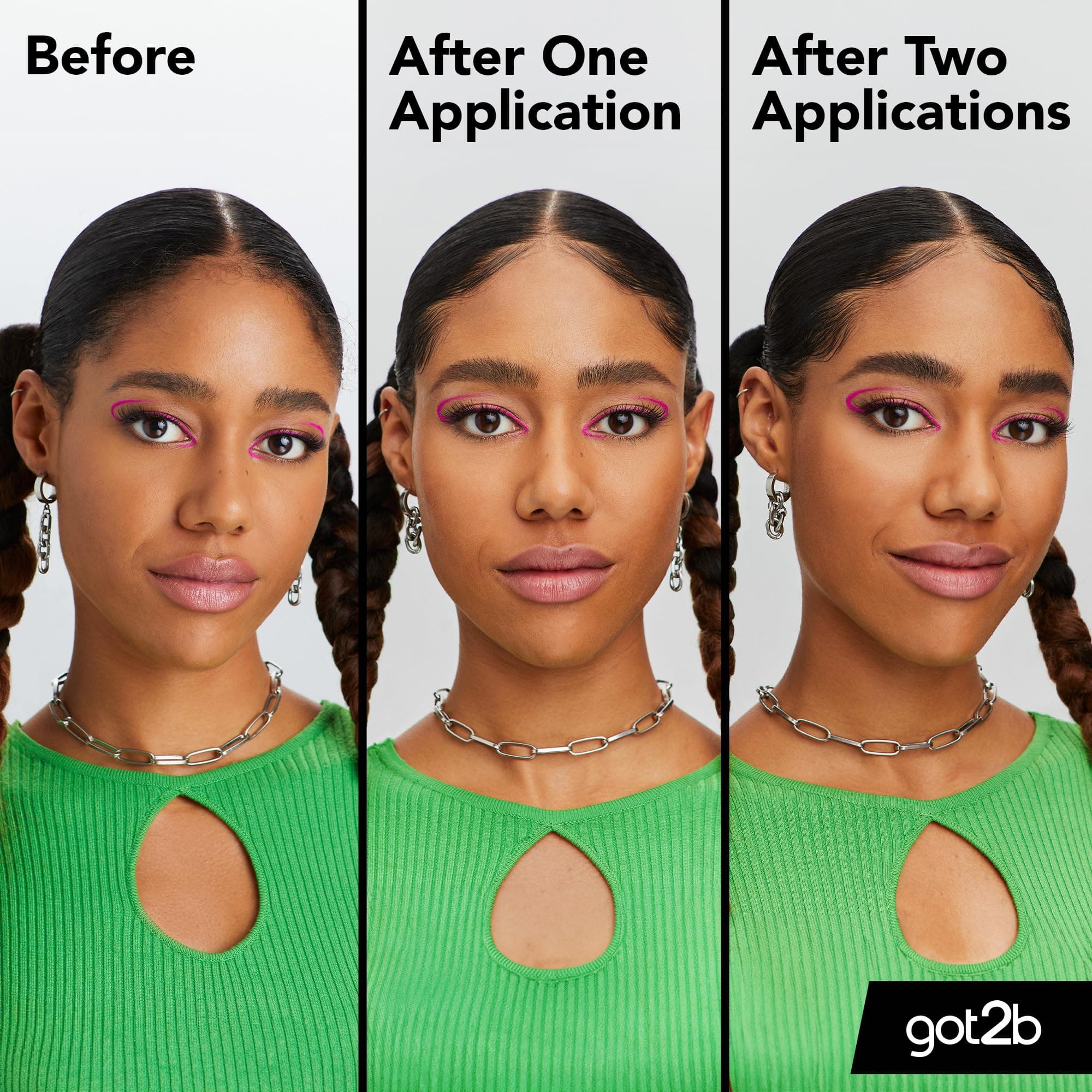 got2b Glued 4 Brows & Edges Tonējoš 2-in-1 gēls 16 ml Tumši brūns līdz melns