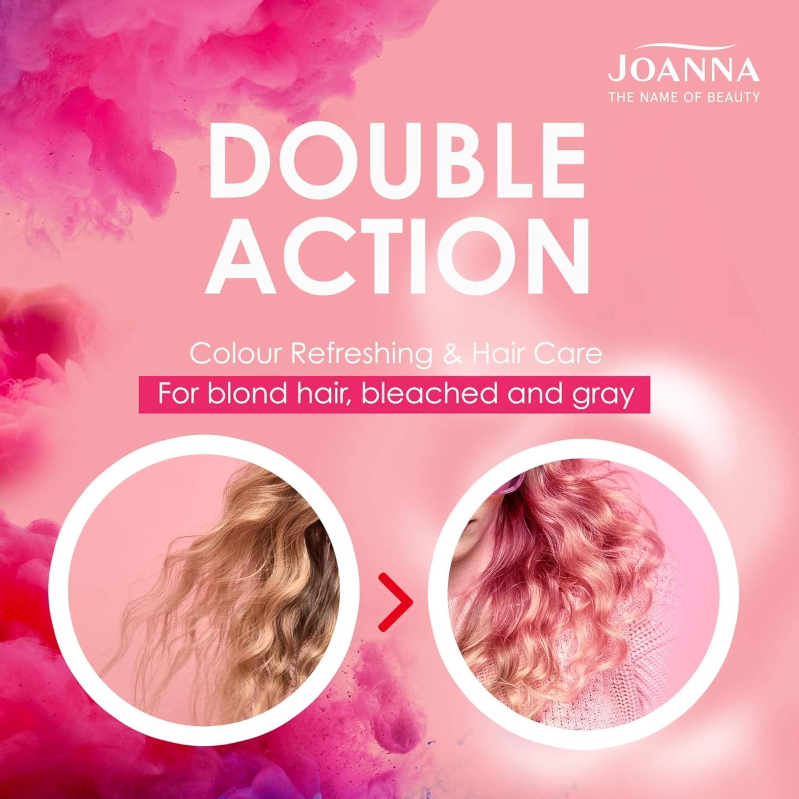 Joanna Ultra Color - Rožā krāsas balzams matu aerosolā