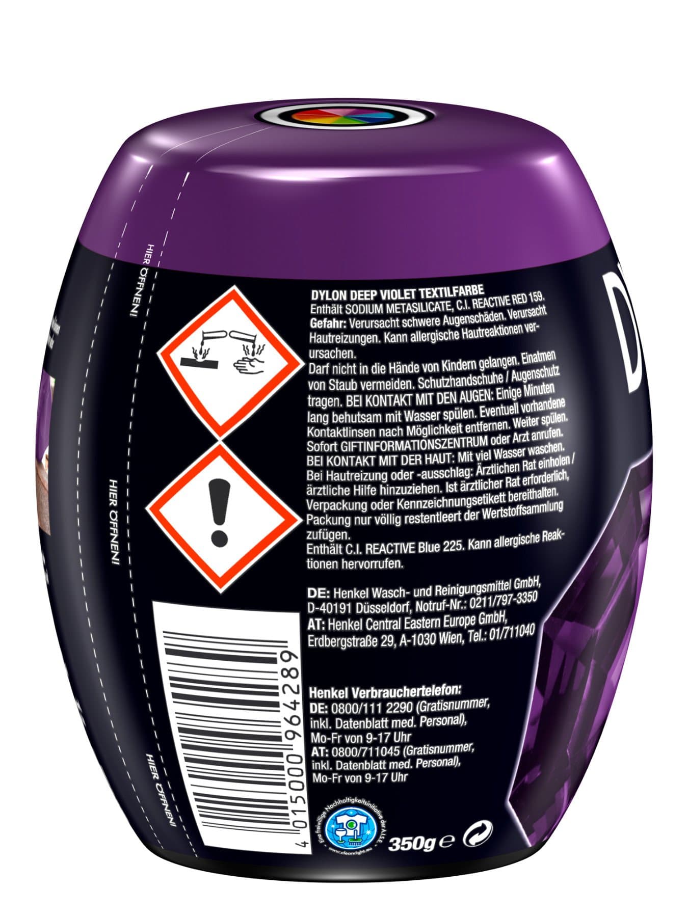 DYLON Deep Violet All-in-1 krāsa tekstilizstrādājumiem