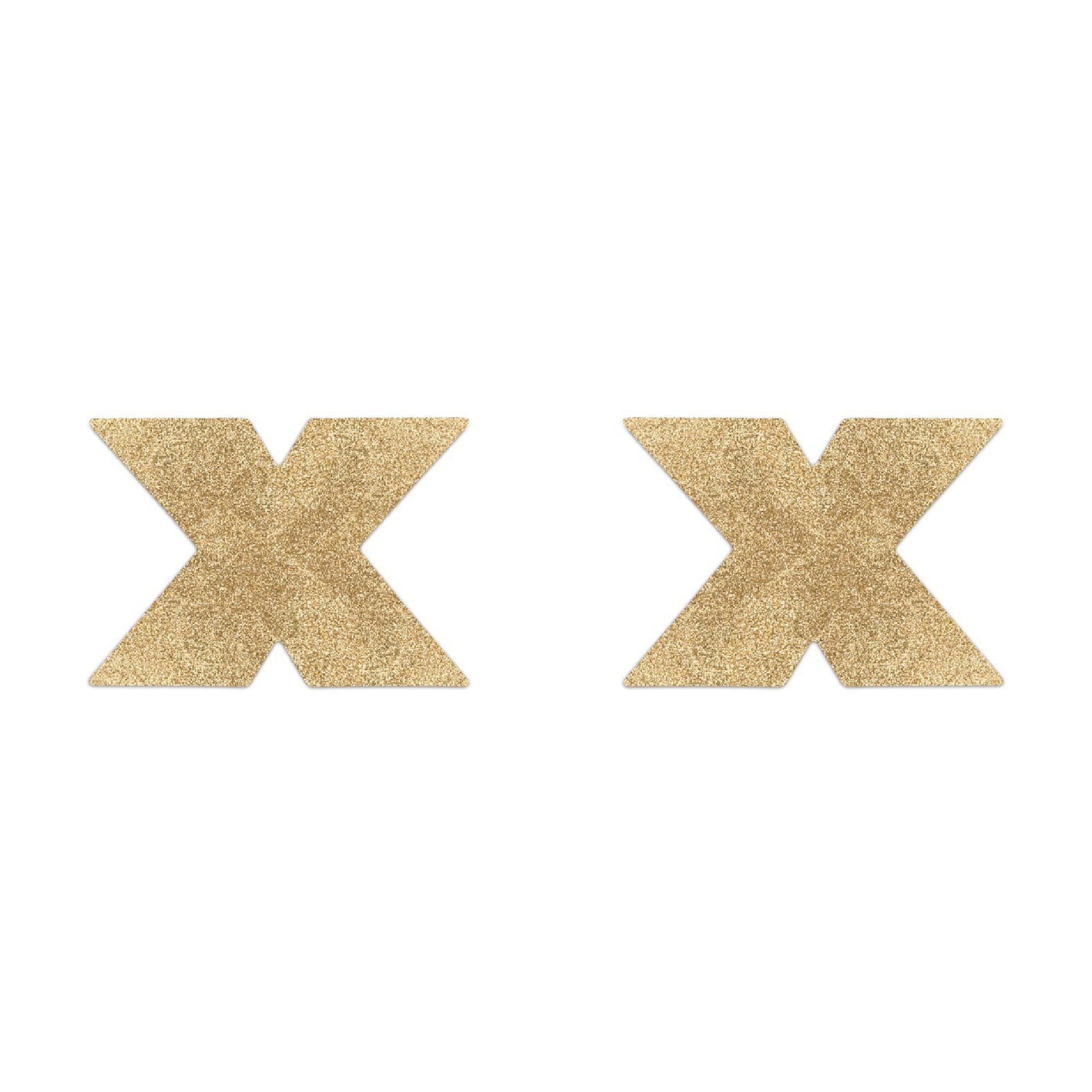 Bijoux Indiscrets Flash Cross - zelta krūšu rotas