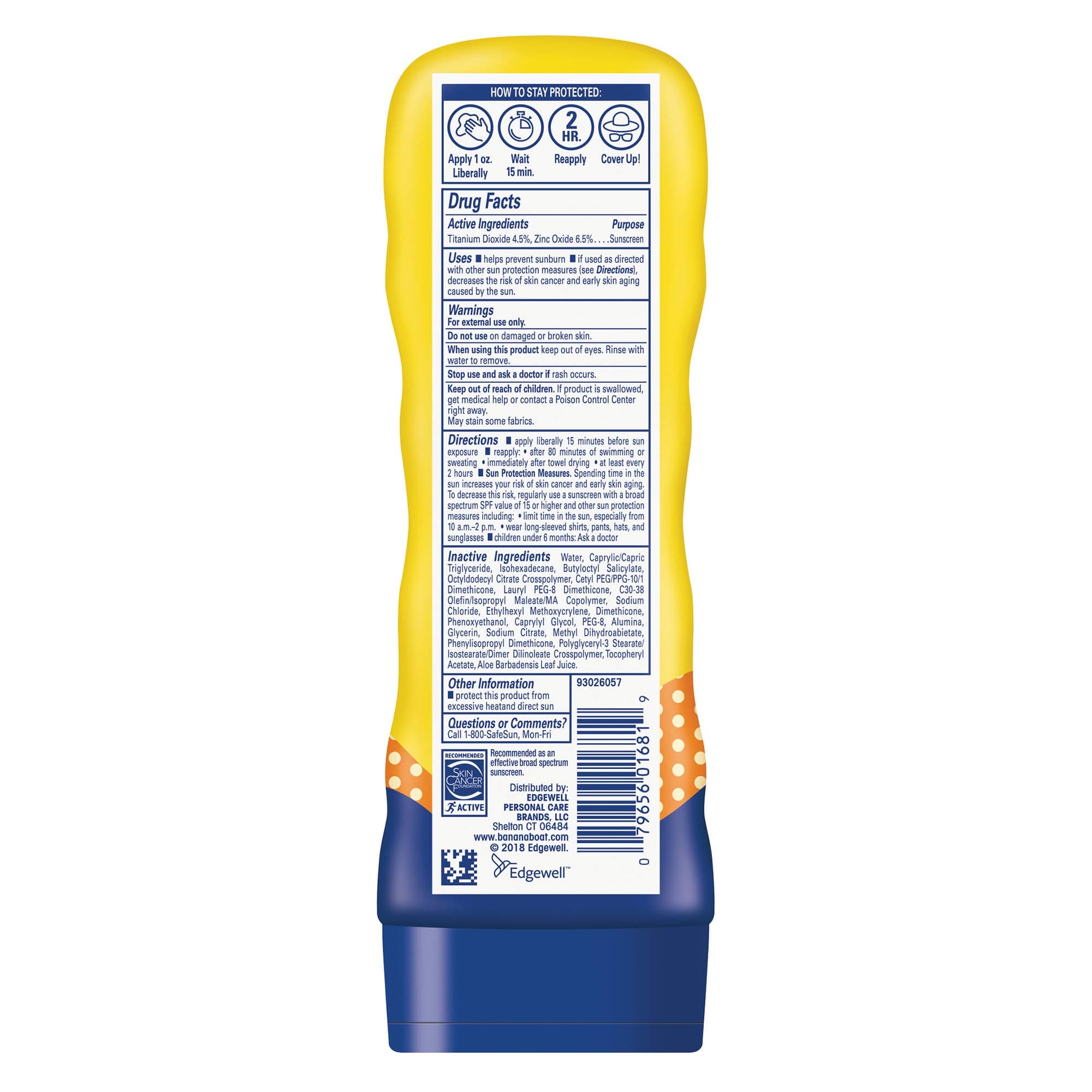 Banana Boat Kids Sport Losjons ar SPF 50+