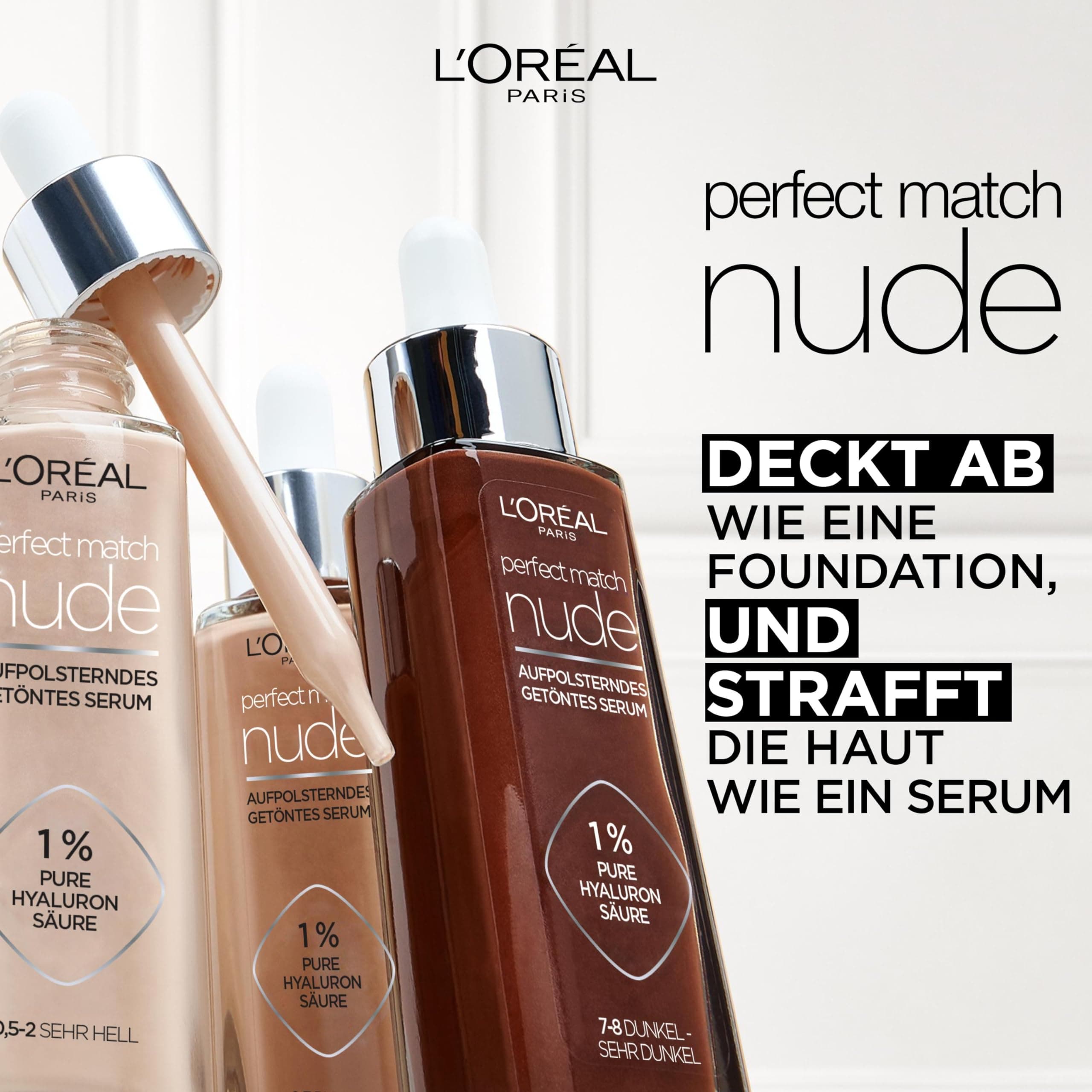 L'Oréal Paris Perfect Match Krāsots Serums, Nr. 6-7 vidējs