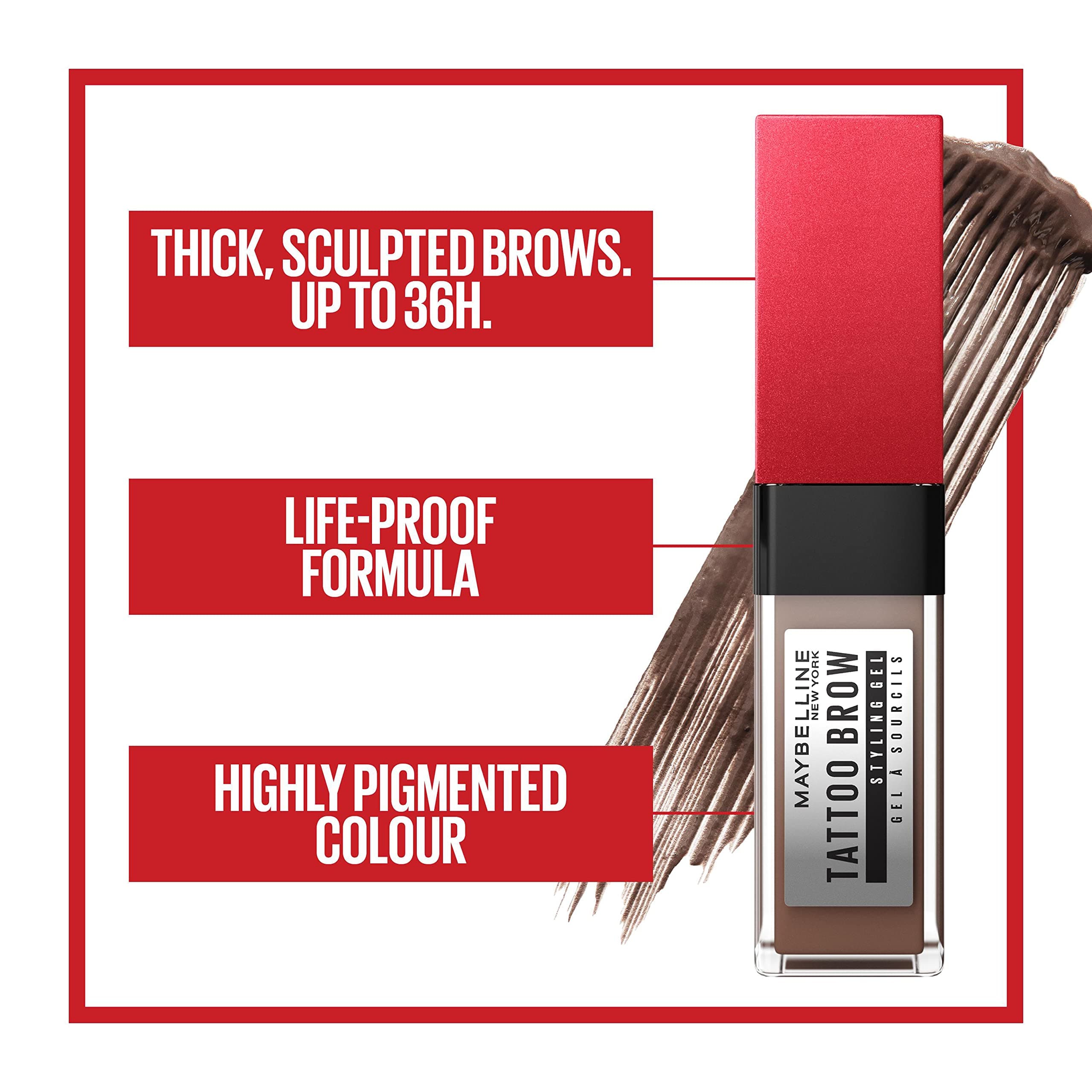 Maybelline New York Tattoo Brow 36H Styling Gel, Nr. 250 Blonde