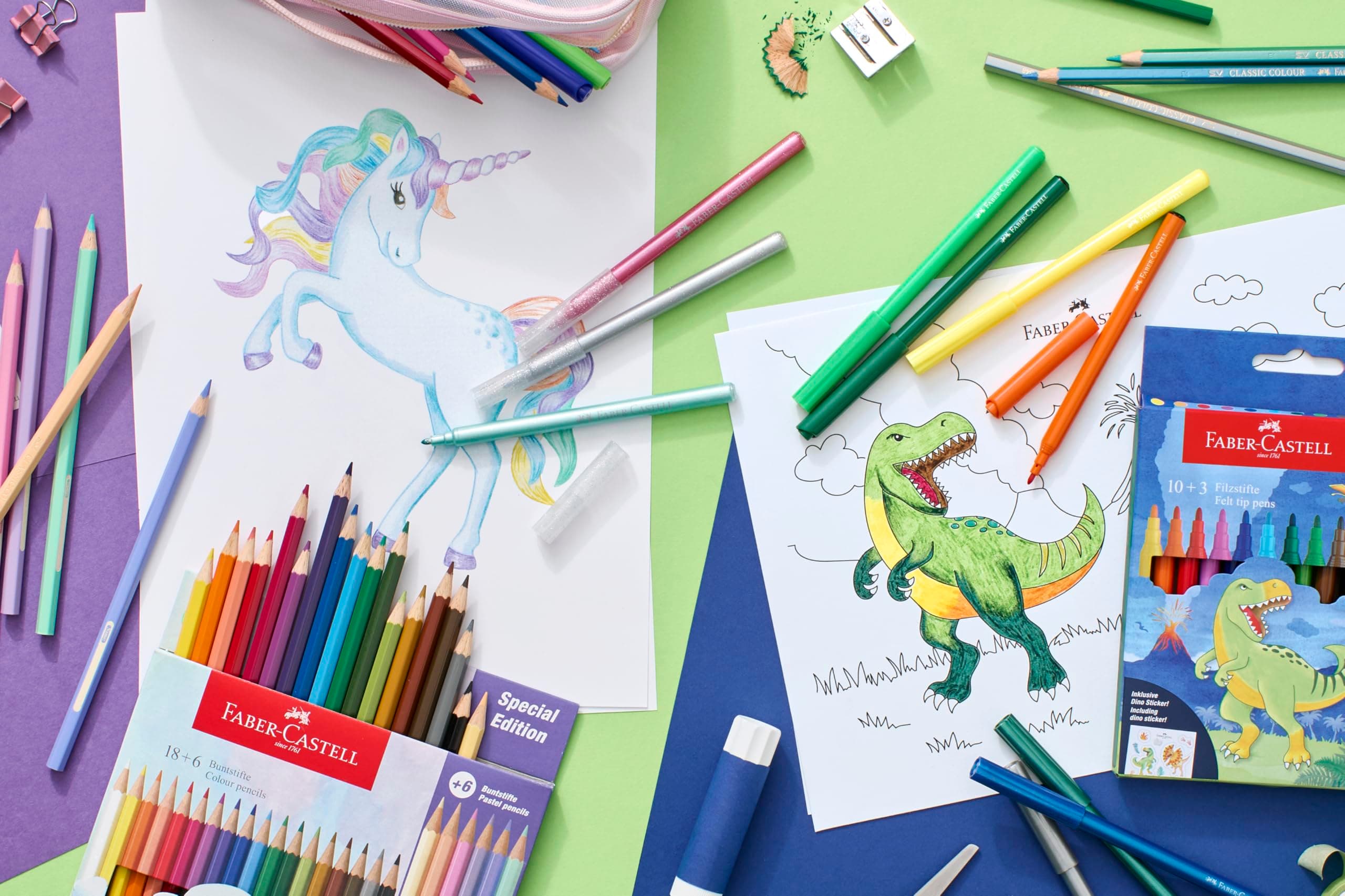 FABER-CASTELL - Krāsu zīmuļu komplekts "Vienradzis"