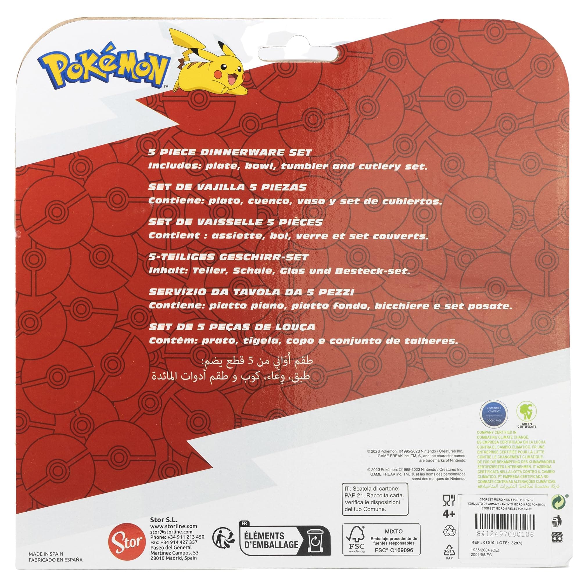 Stor Bērnu trauku komplekts Pokémon
