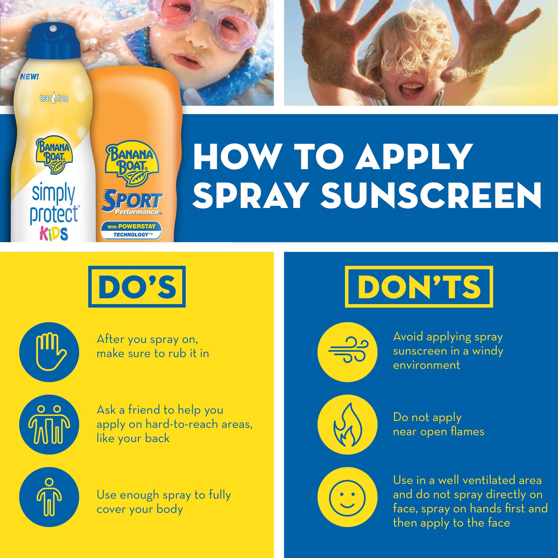 Banana Boat Kids Sport Losjons ar SPF 50+