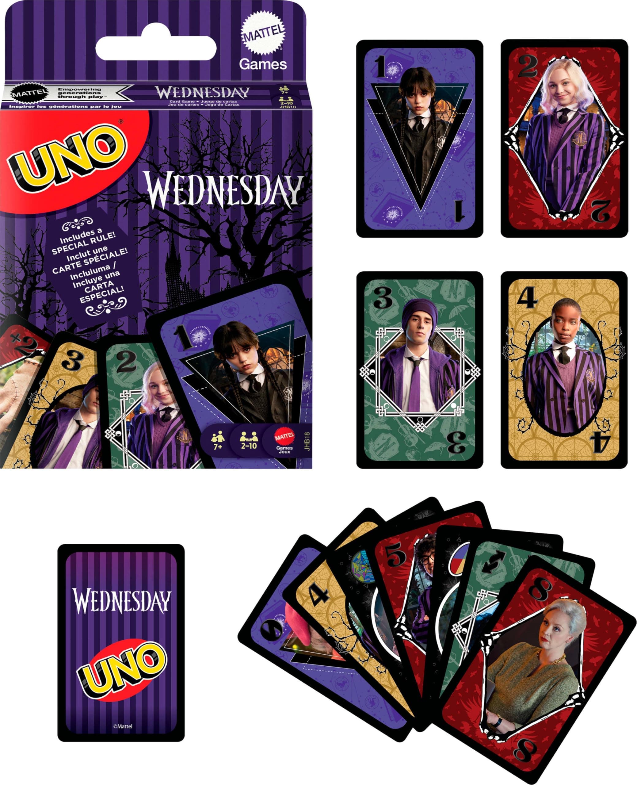Mattel Games UNO Wednesday Kartenspiel