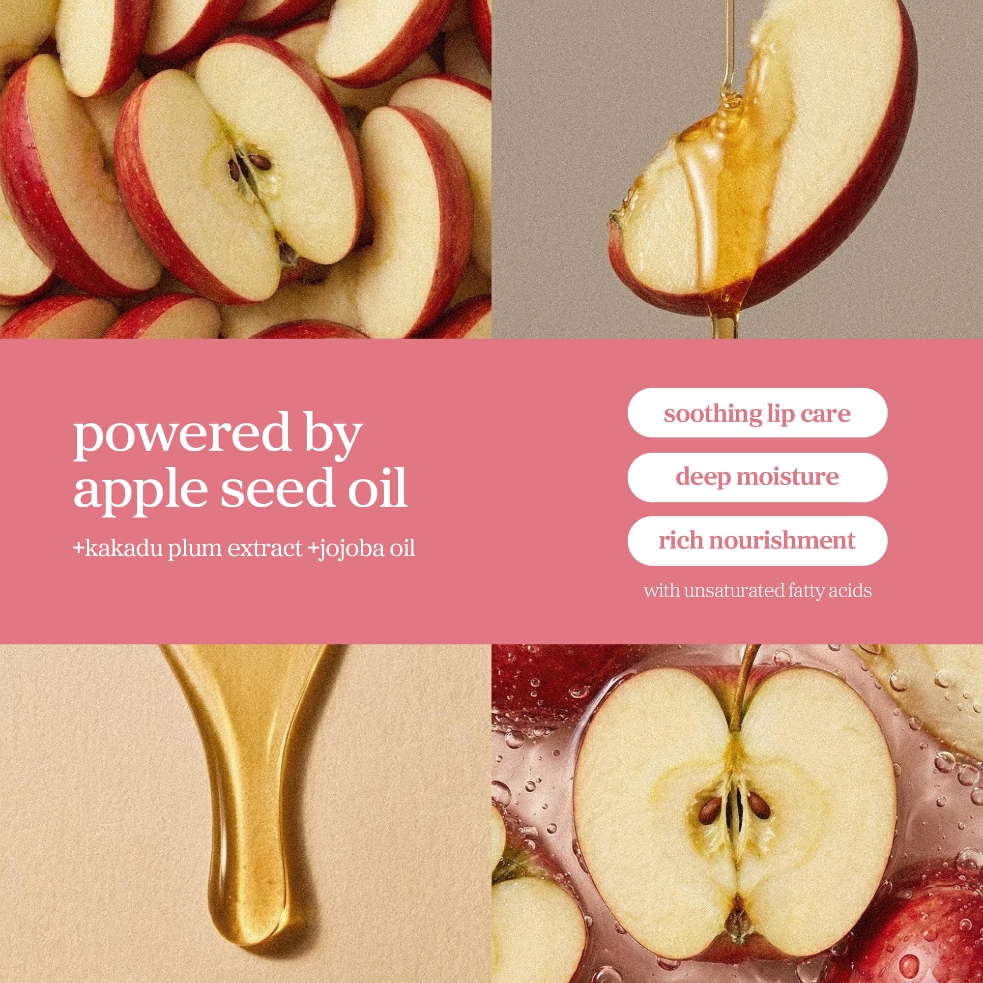 NOONI Appleplum Lūpu Eļļa – Tonēta lūpu eļļa ar ābolu sēklu eļļu, 3,55 ml
