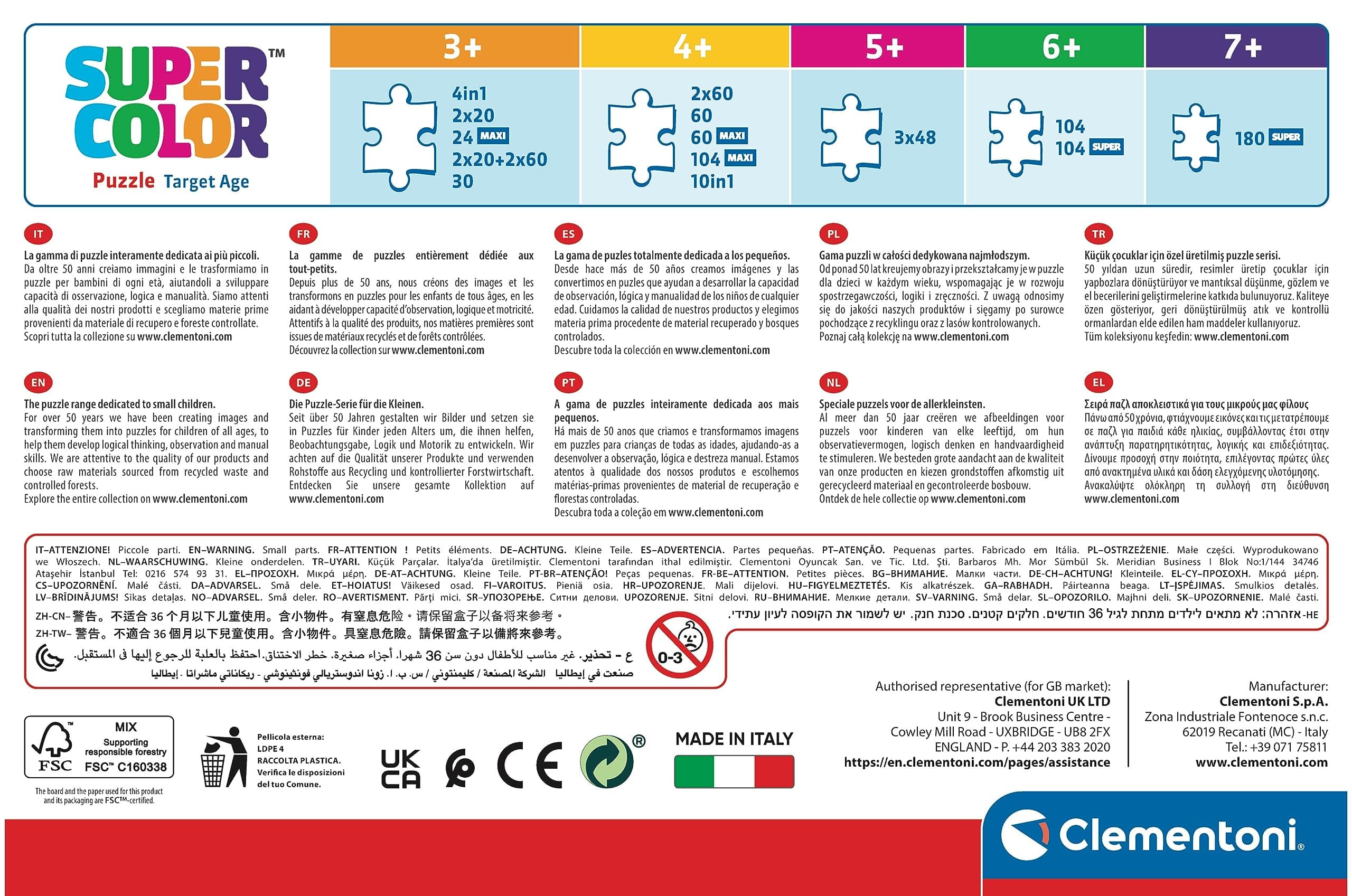 Clementoni 21609 Supercolor Frozen 2 – Puzle 2 x 60 Daļas