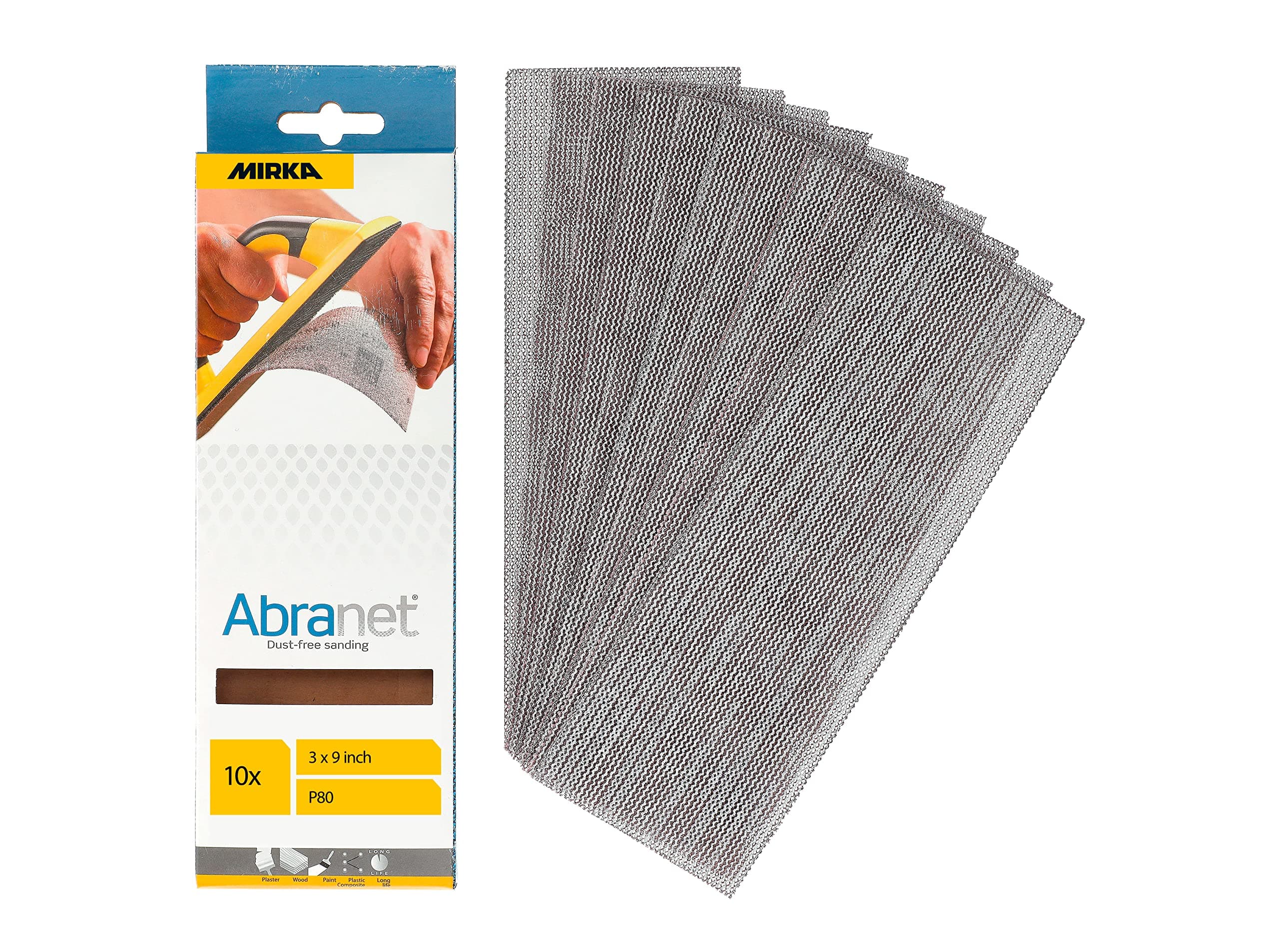 Mirka Abranet slīpripas 80x230 mm P80 (10 gb.)