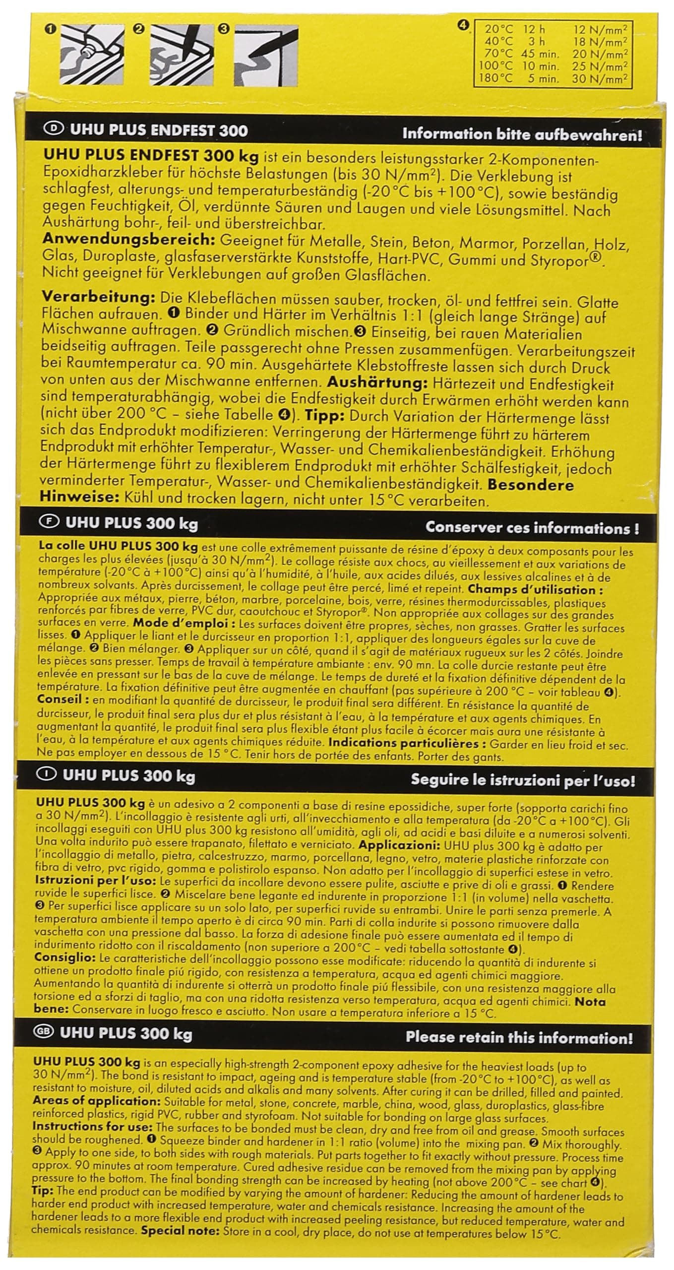 UHU 456301 "plus endfest" divkomponentu līme