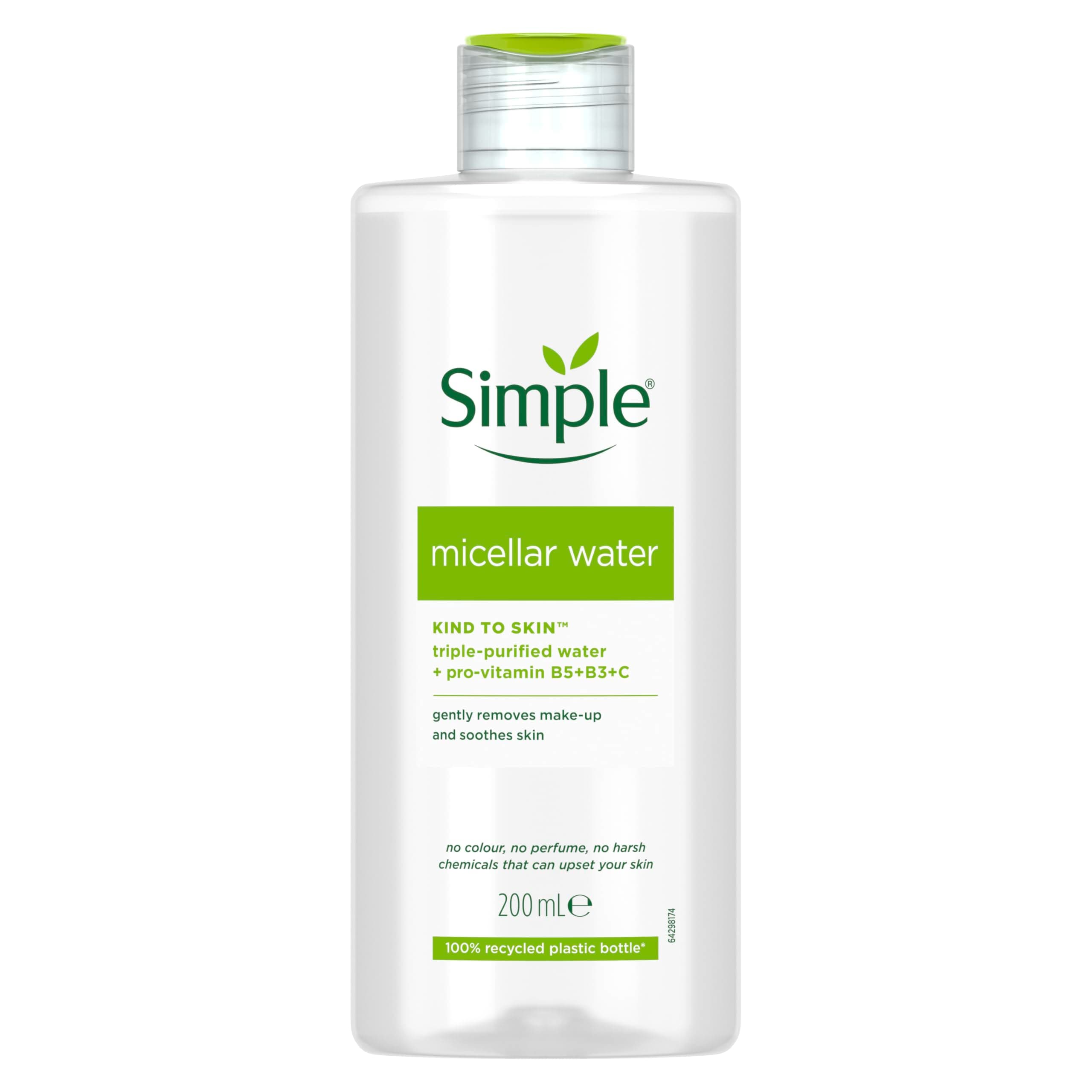 Simple Micelārais ūdens, attīrošs, ikdienas lietošanai, 200 ml