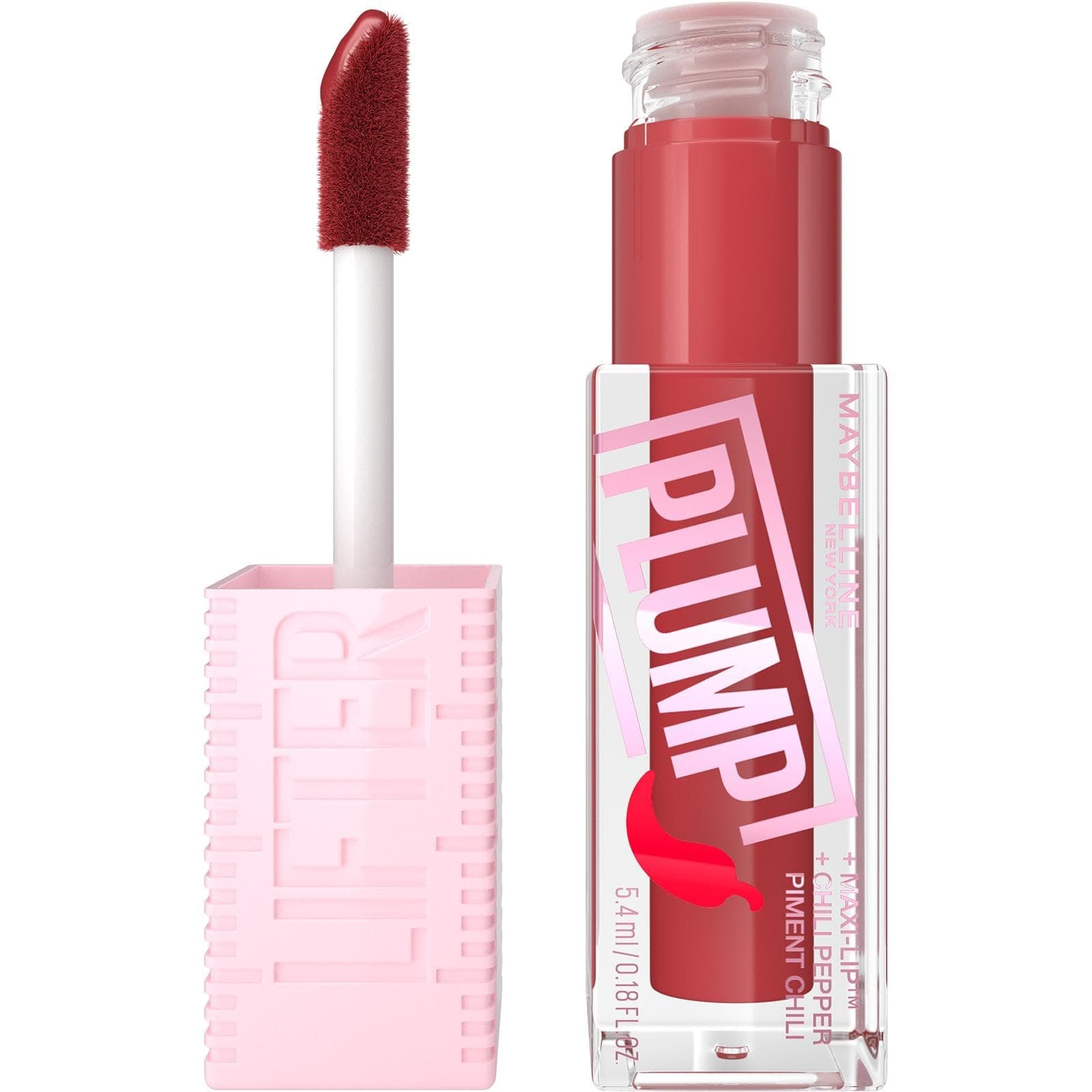 Maybelline New York Lifter Plump Lūpu spīdums, Nr. 006 Hot Chili