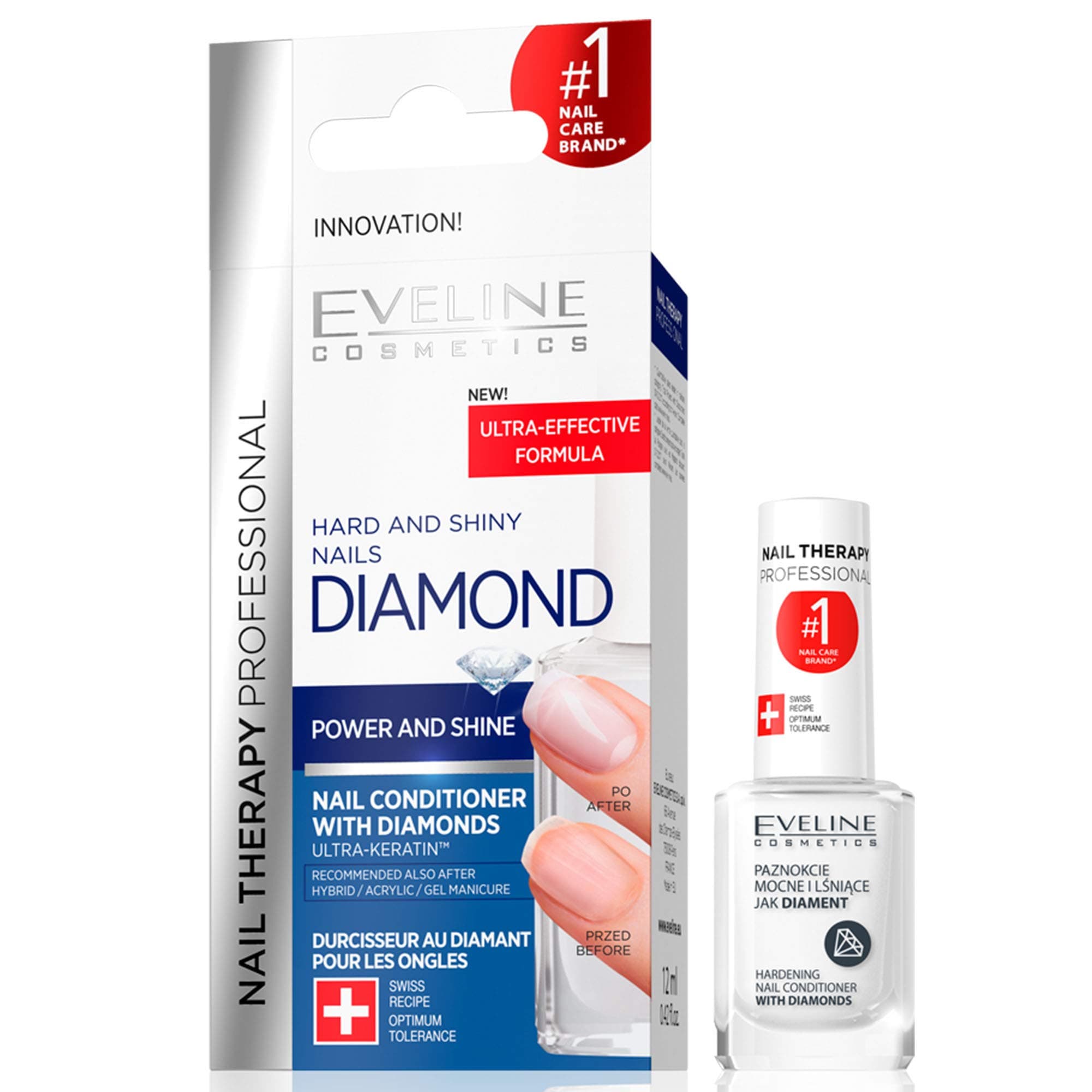 Eveline Cosmetics Nail Therapy Professional Nagu Līdzeklis ar Dimantiem