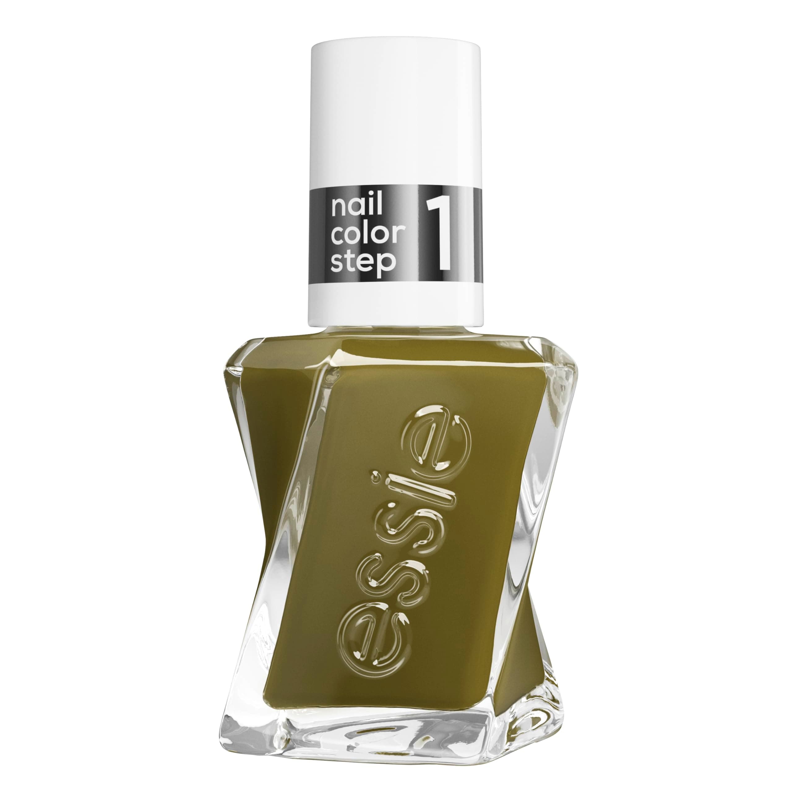 essie Gel Couture Nagellack, Nr. 540 totally plaid, Olivgrün